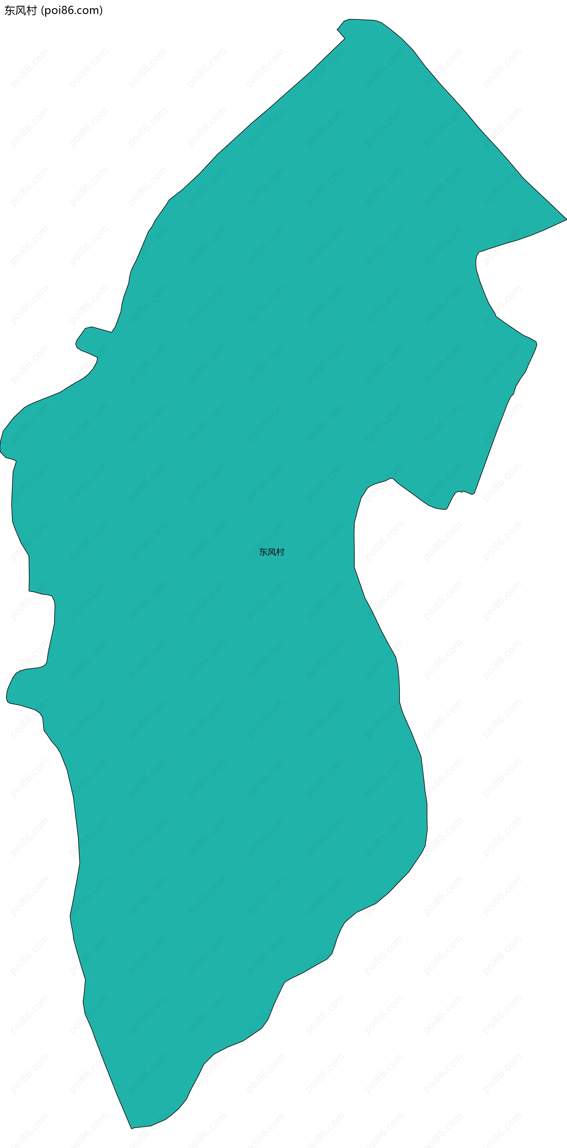 东风村边界地图