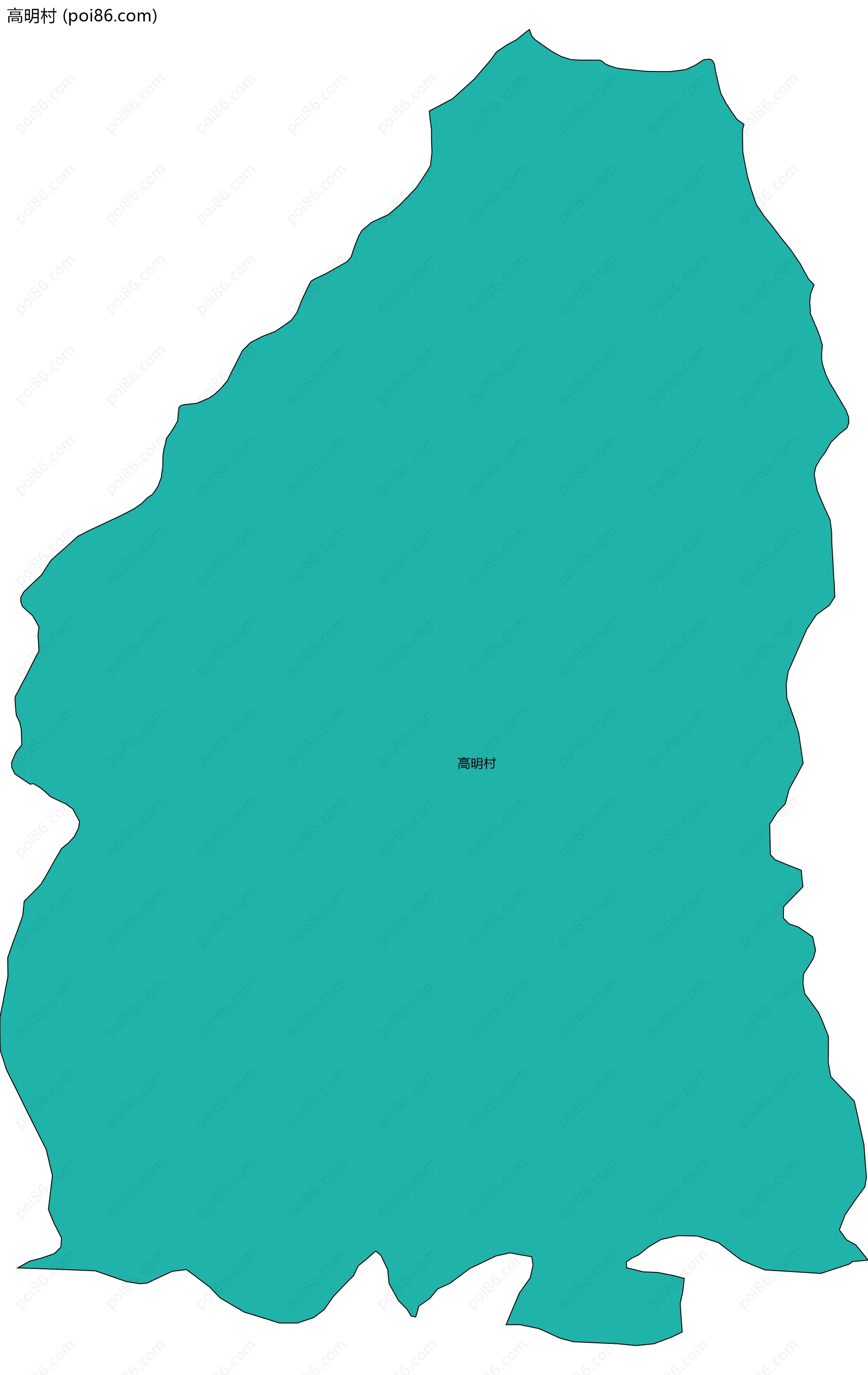 高明村边界地图