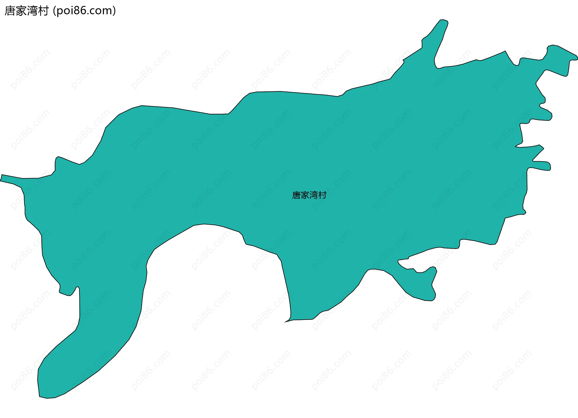 唐家湾村边界地图