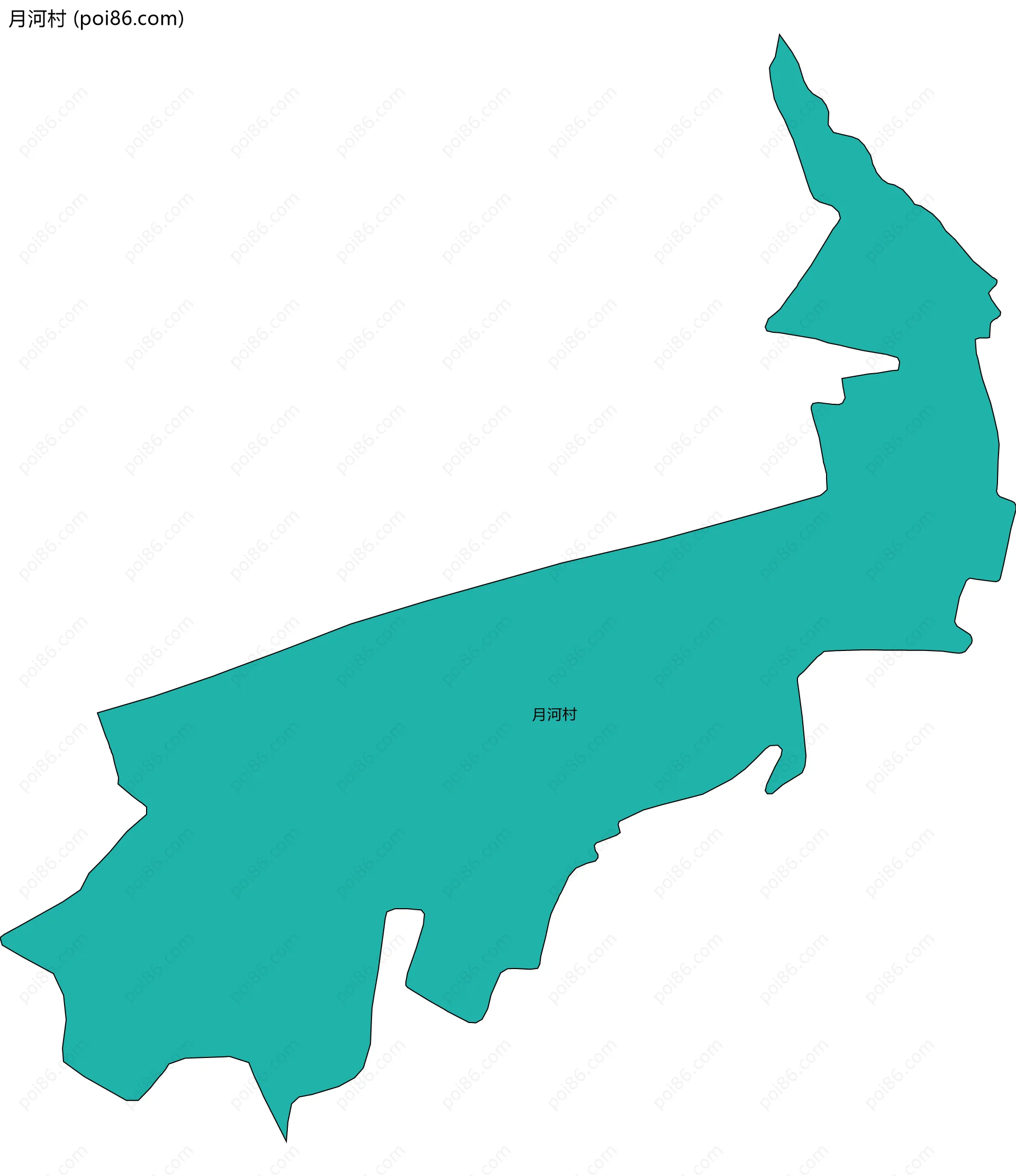 月河村边界地图