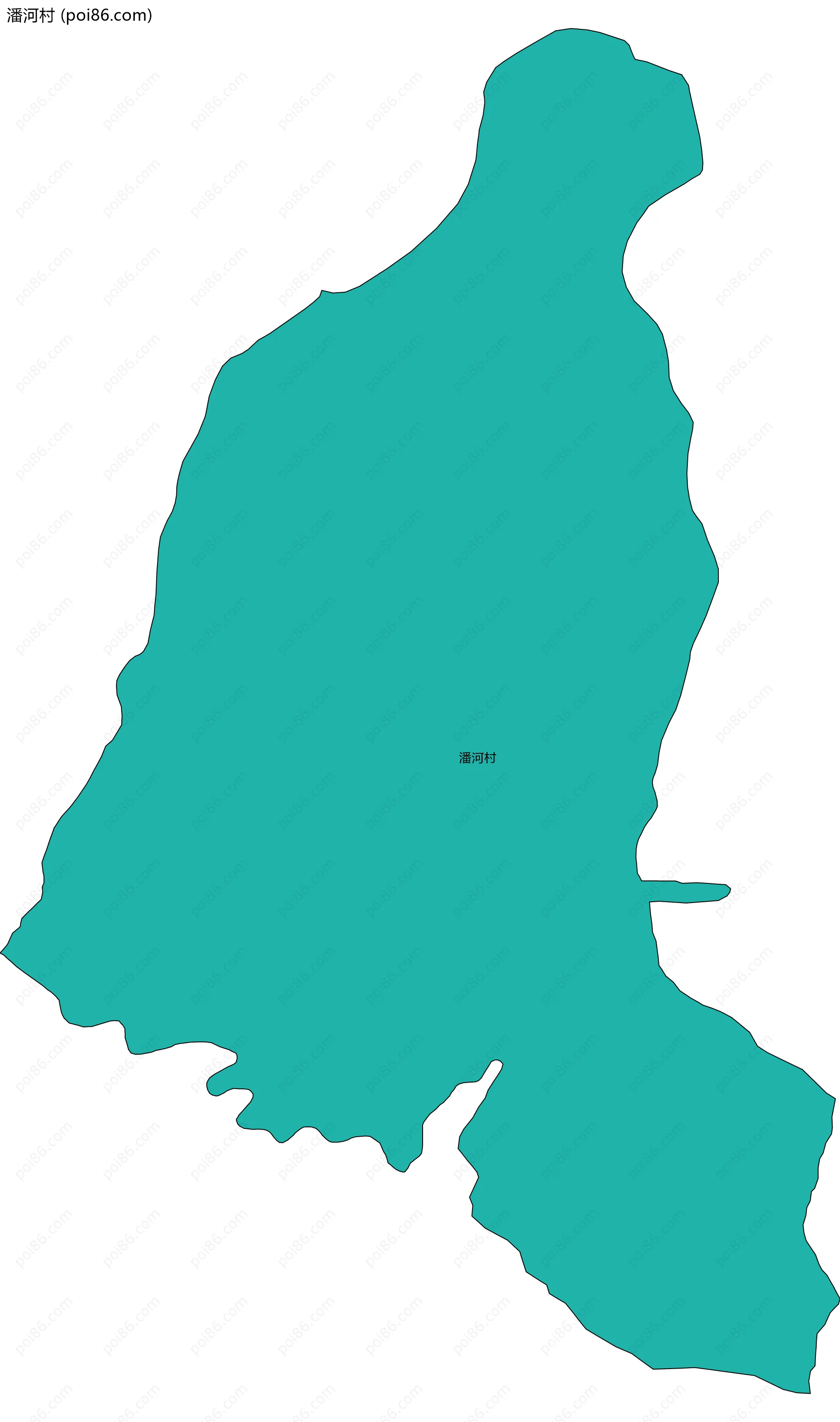 潘河村边界地图