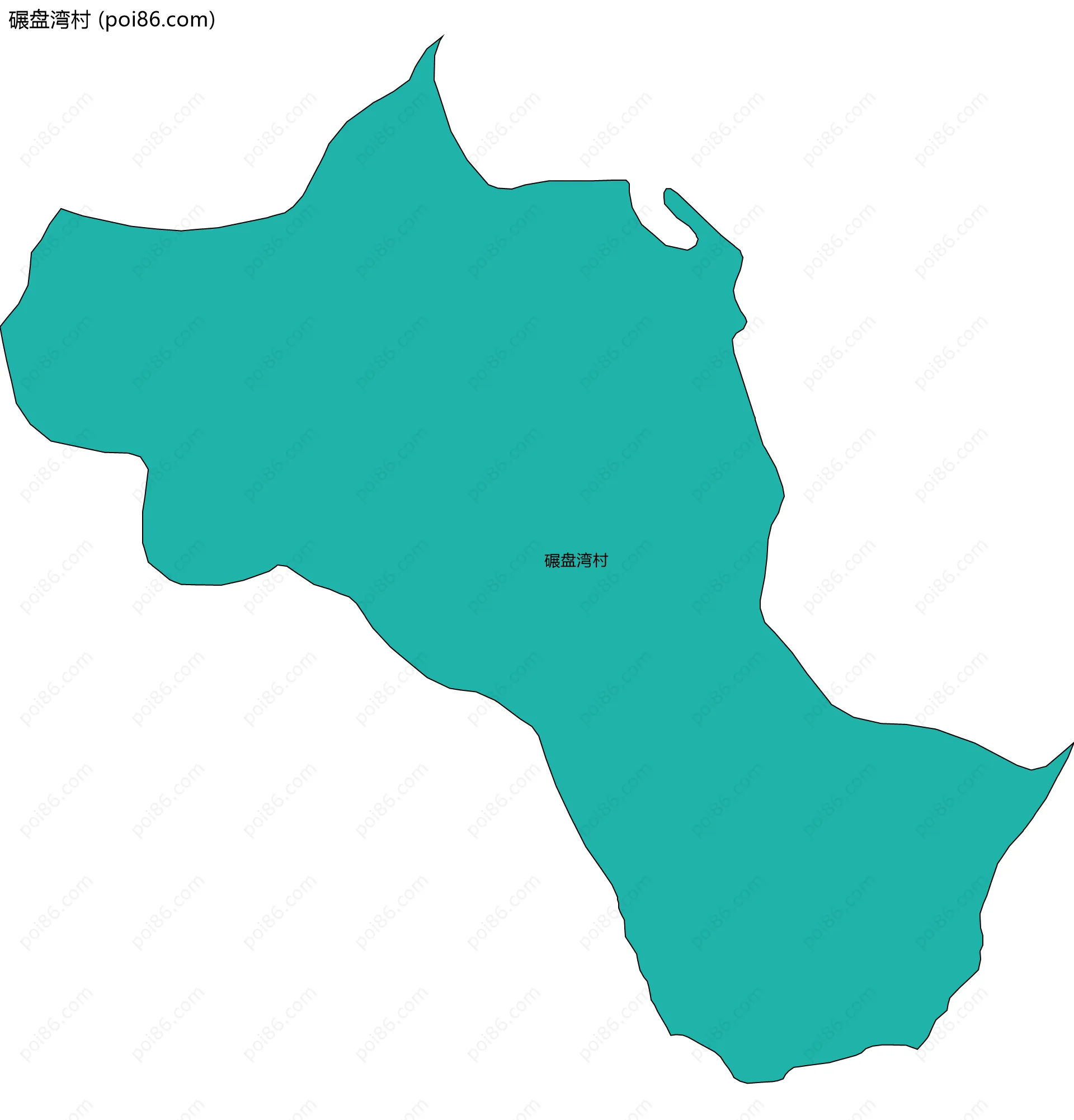 碾盘湾村边界地图