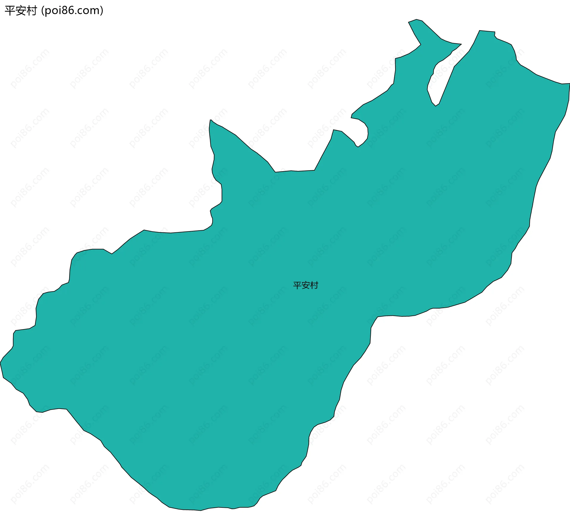 平安村边界地图