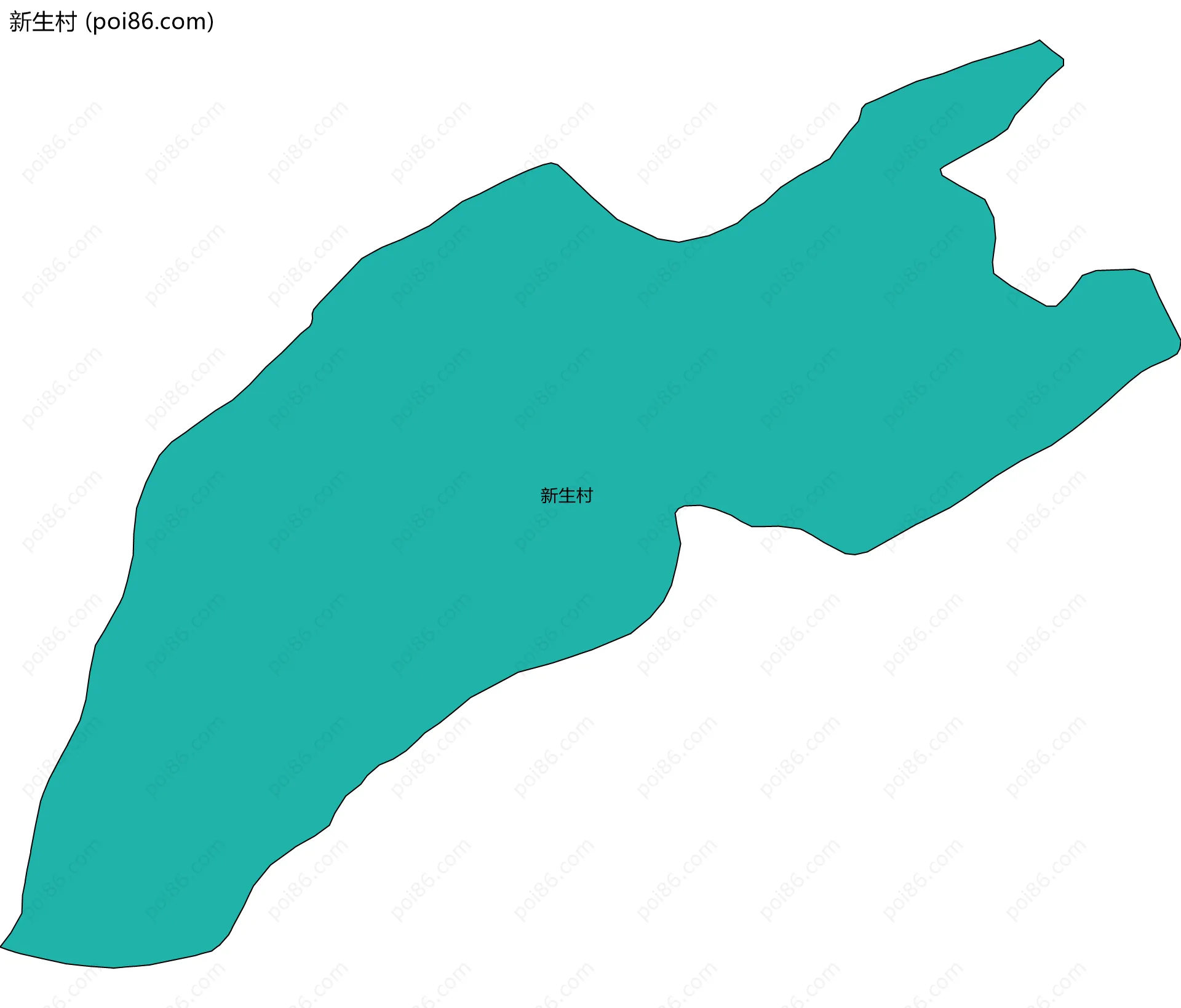 新生村边界地图