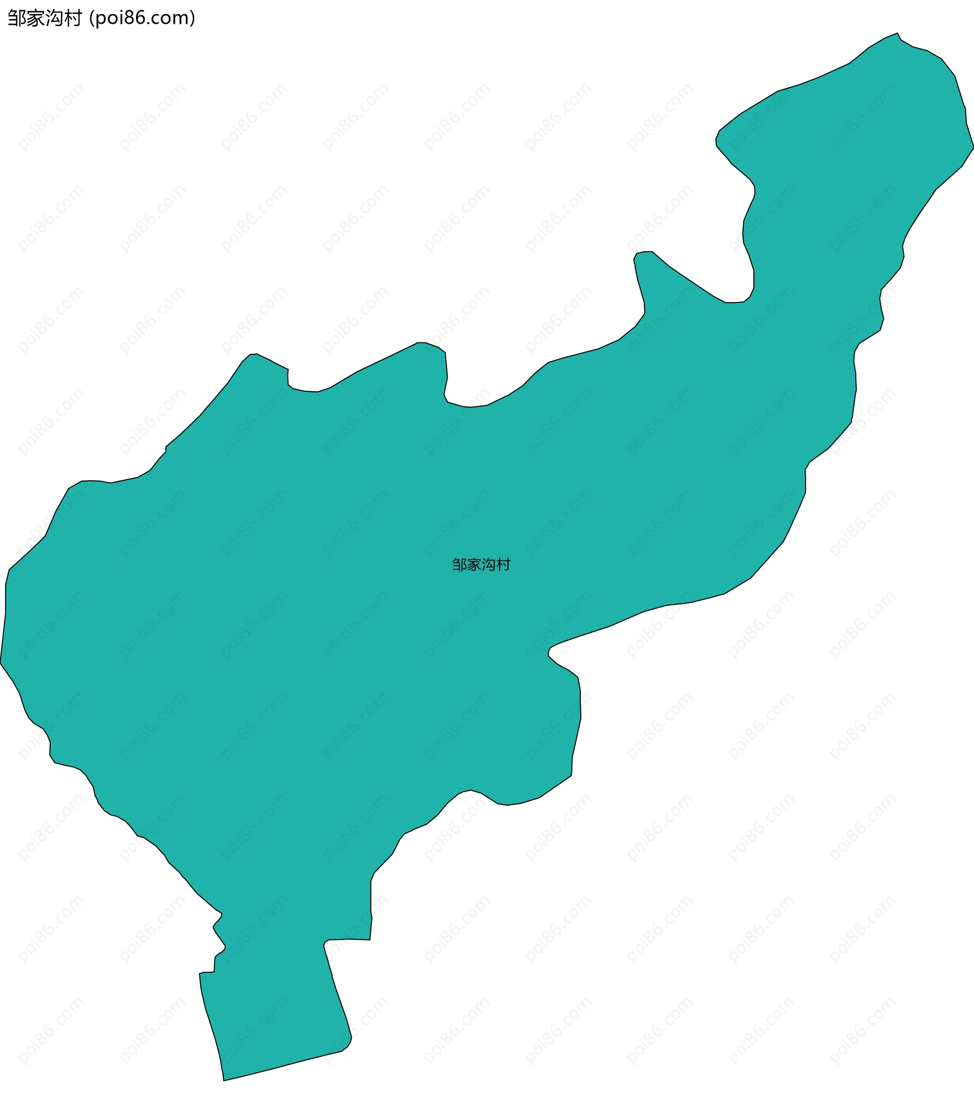 邹家沟村边界地图