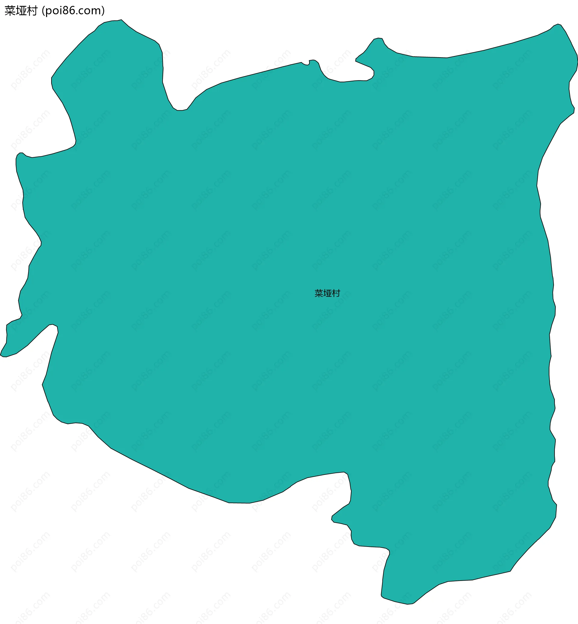 菜垭村边界地图