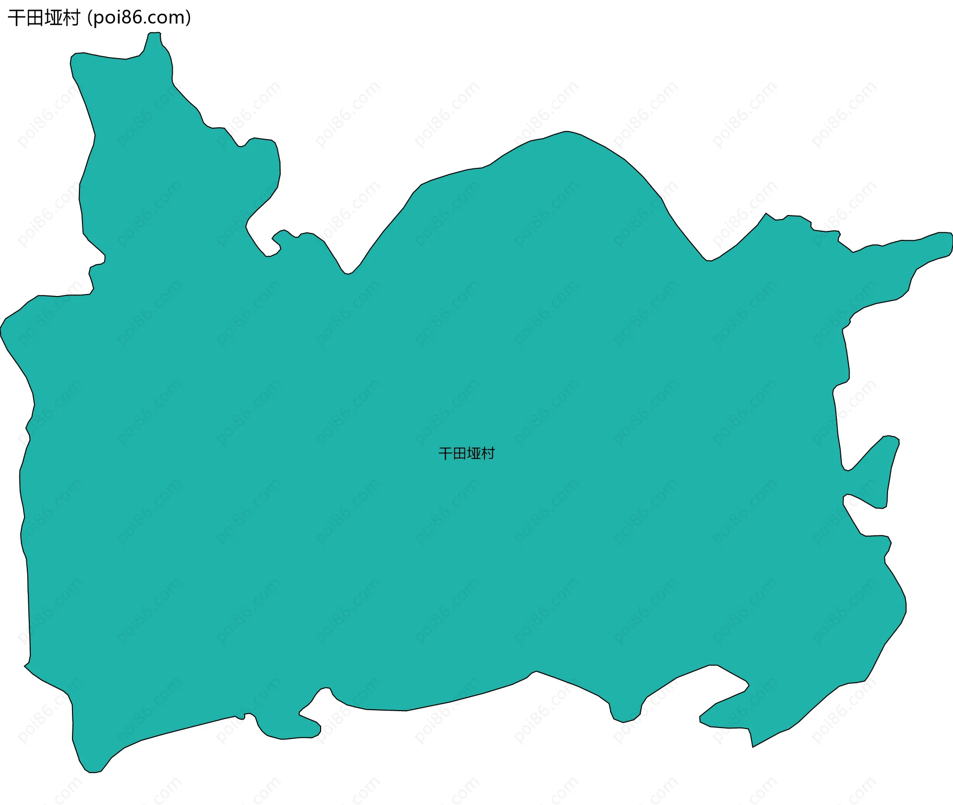 干田垭村边界地图