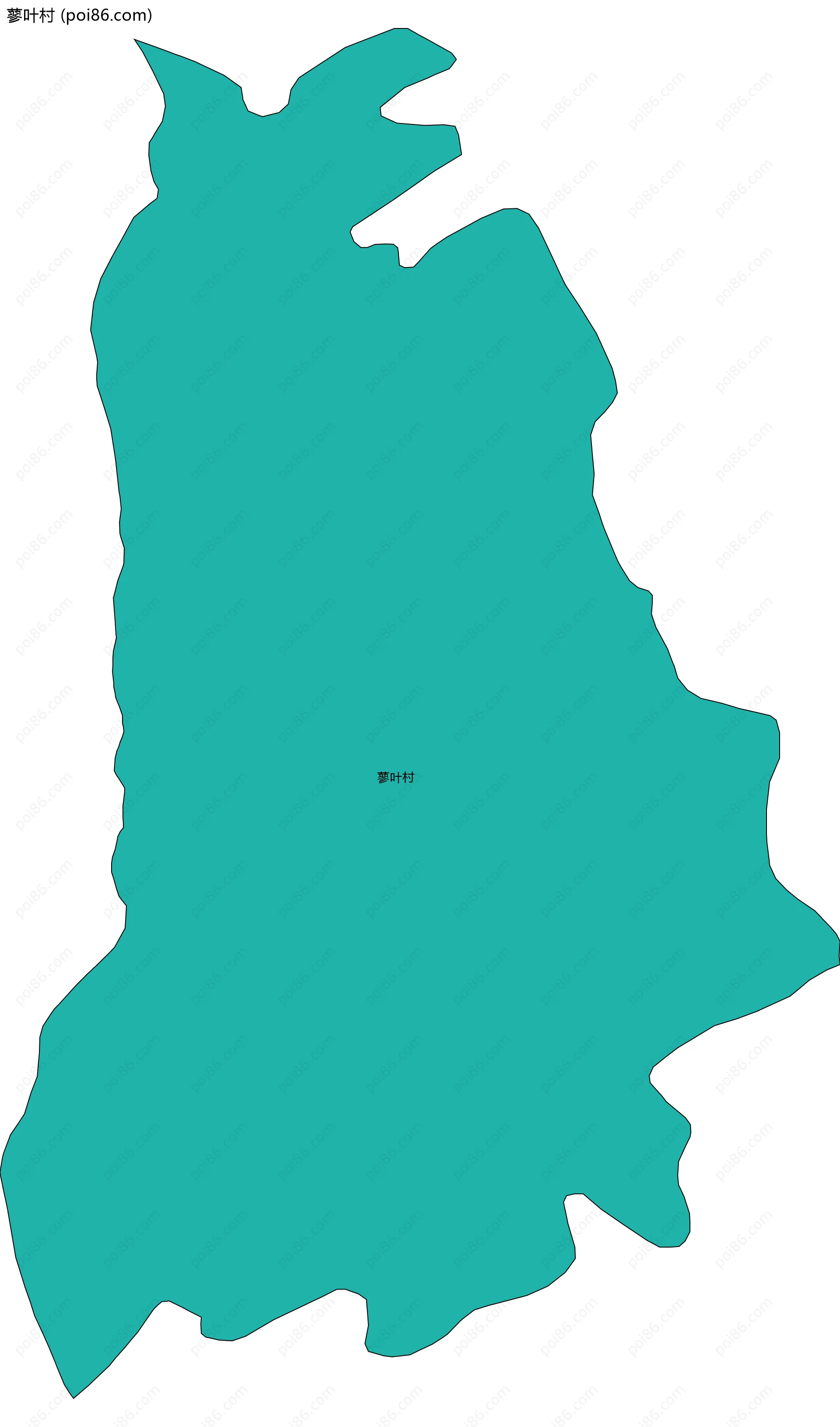 蓼叶村边界地图