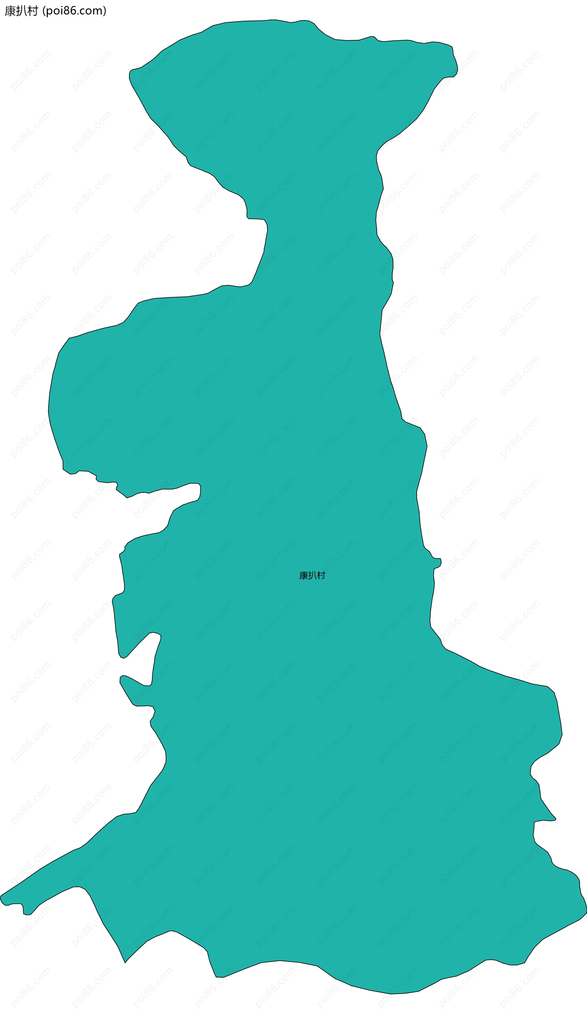 康扒村边界地图