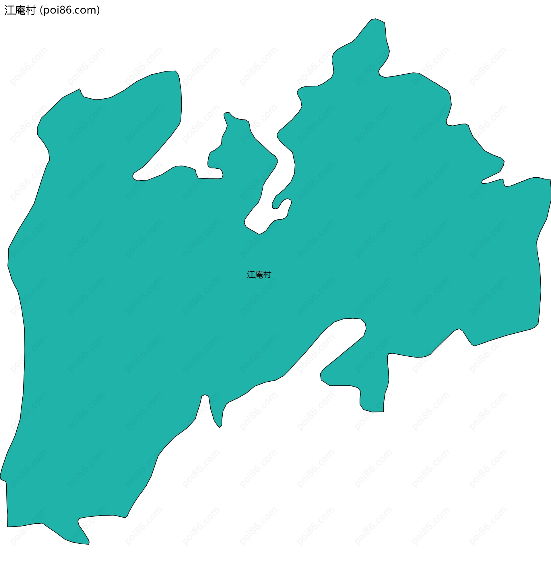 江庵村边界地图