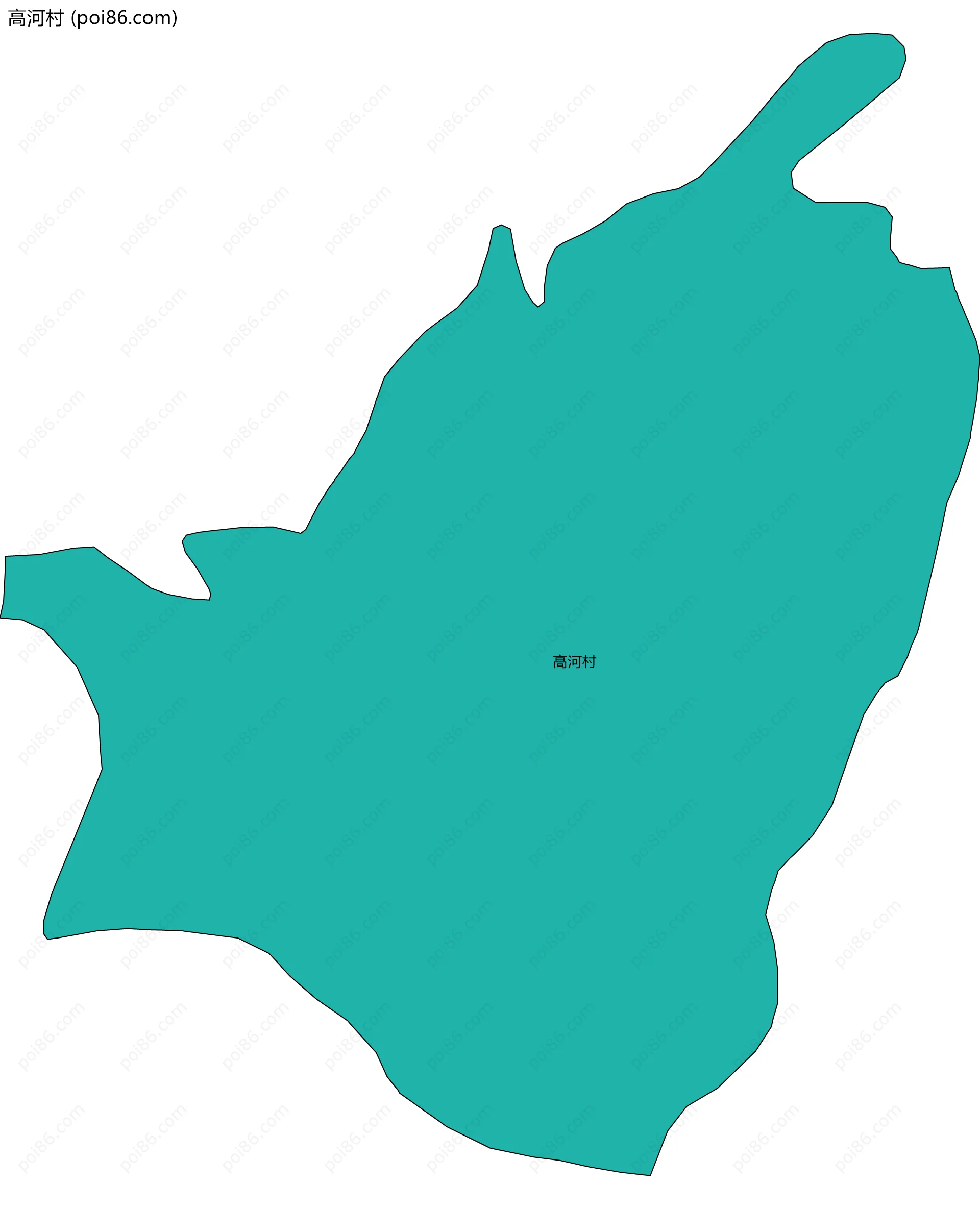 高河村边界地图