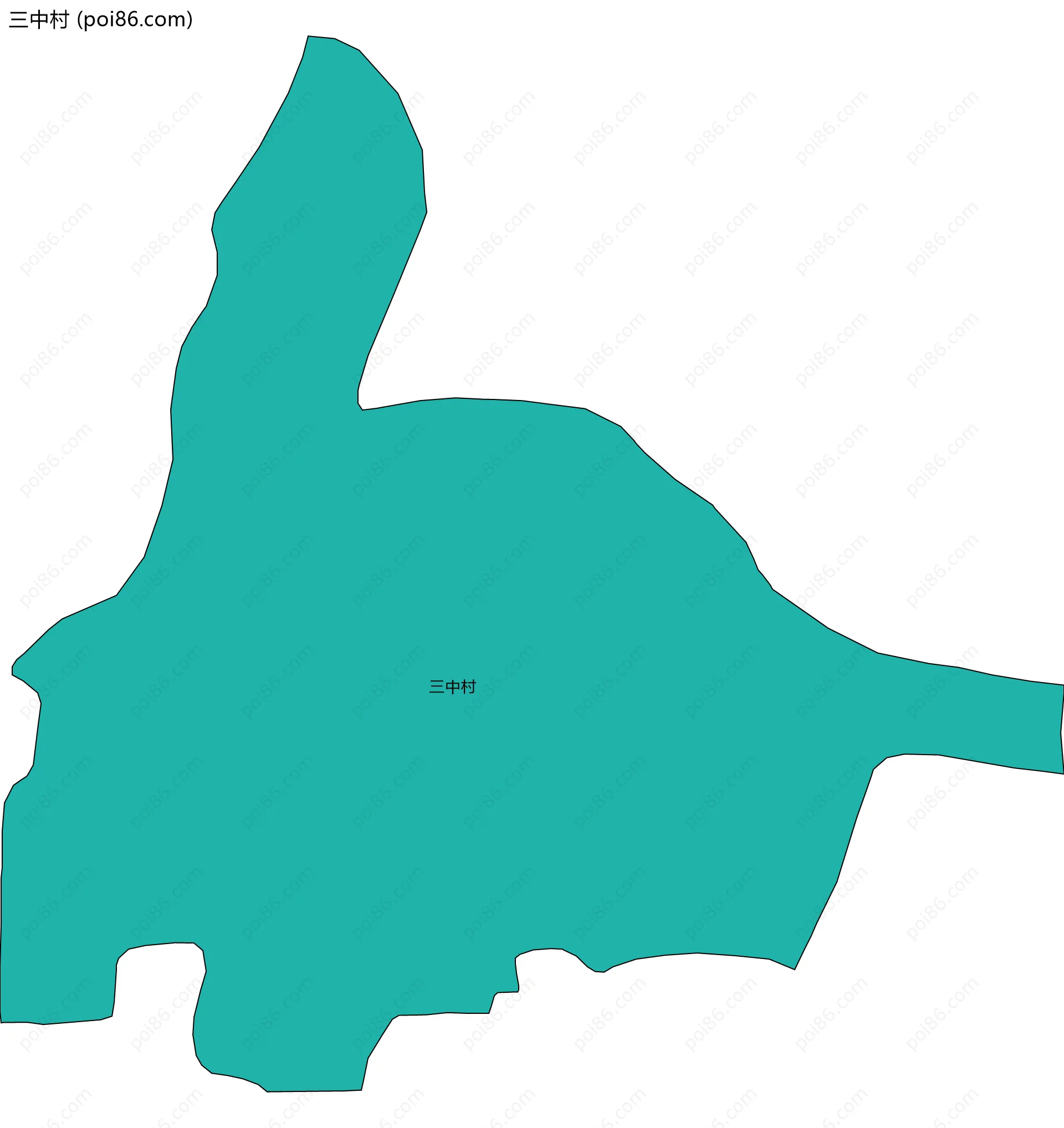 三中村边界地图