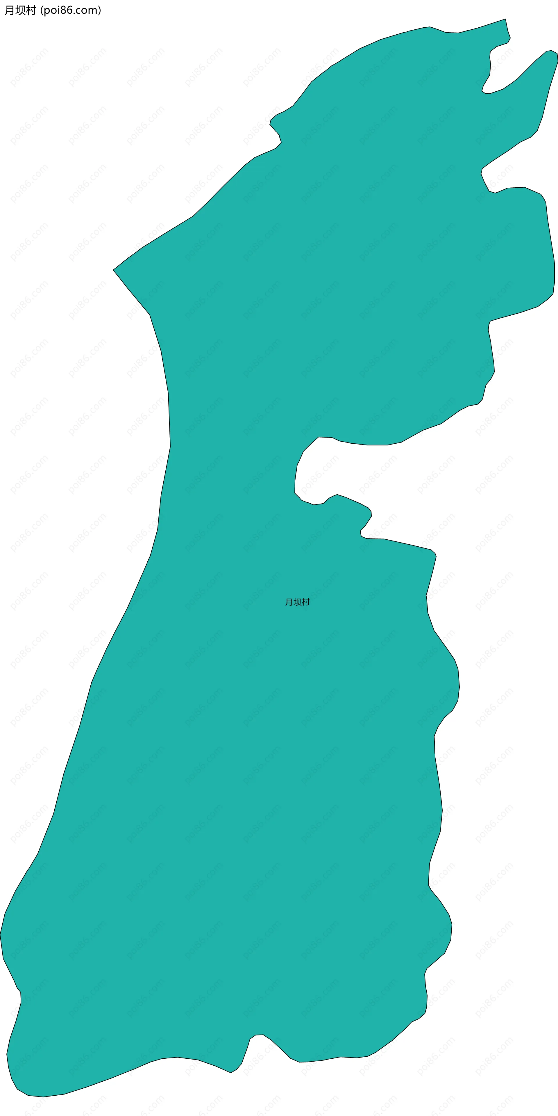 月坝村边界地图