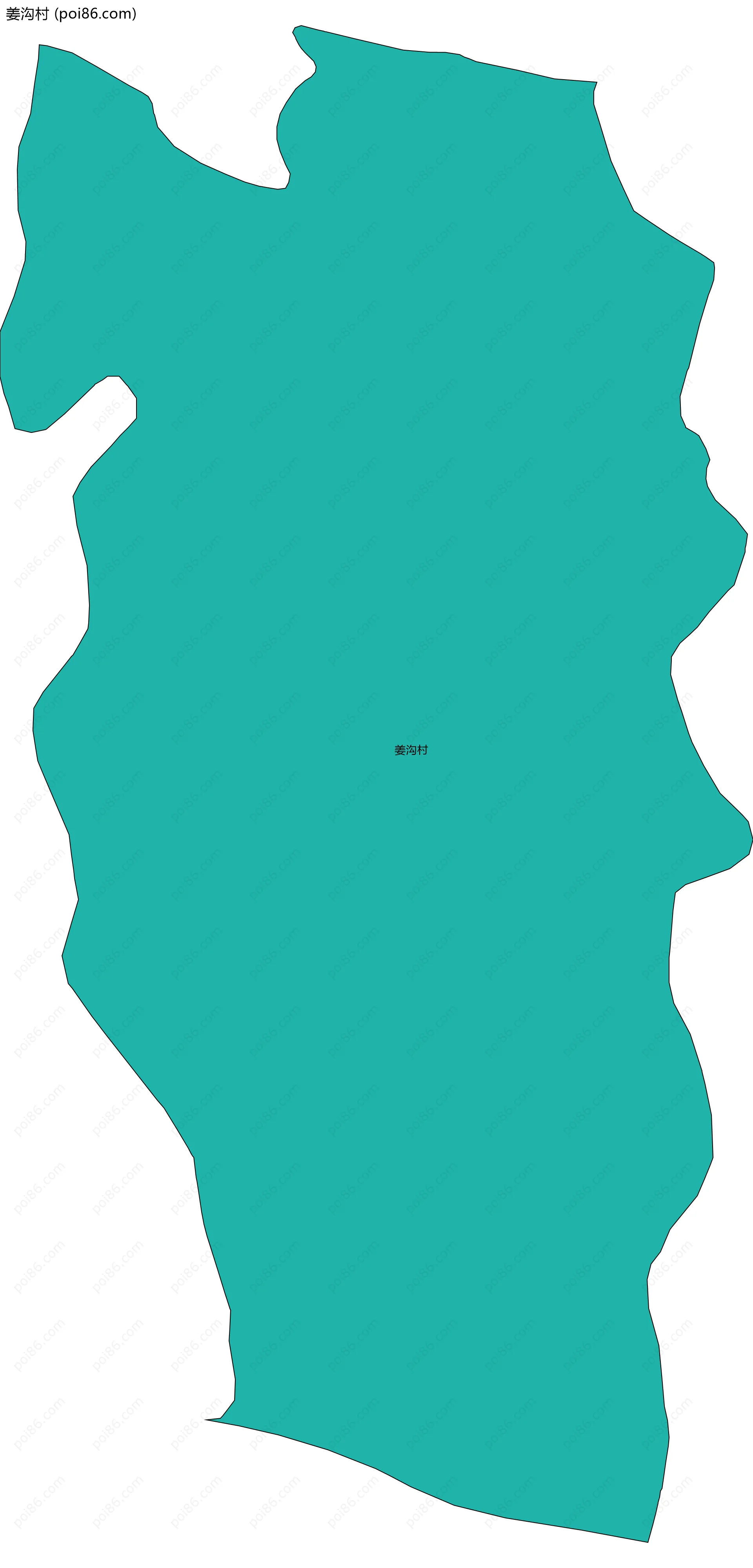 姜沟村边界地图