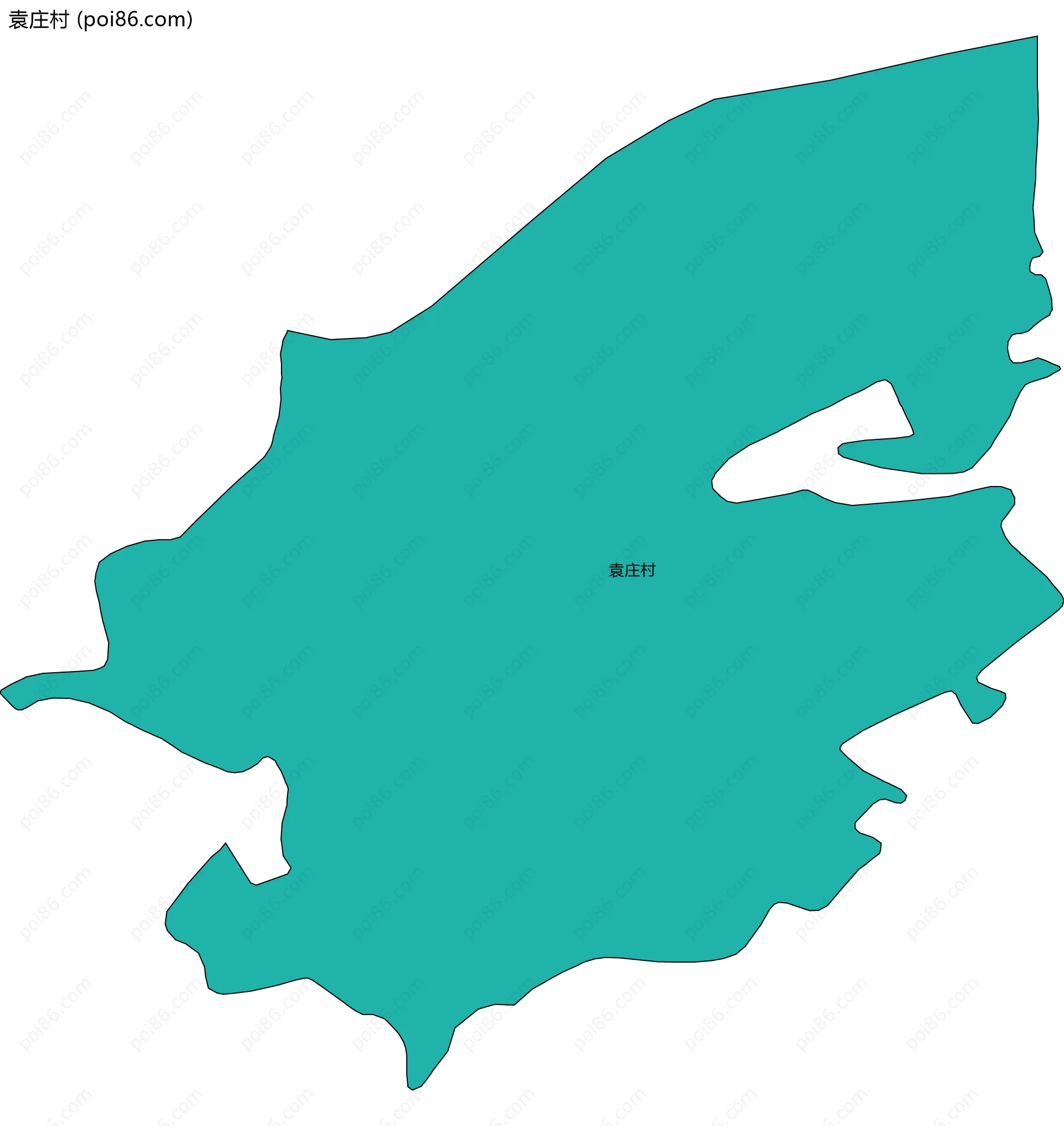 袁庄村边界地图