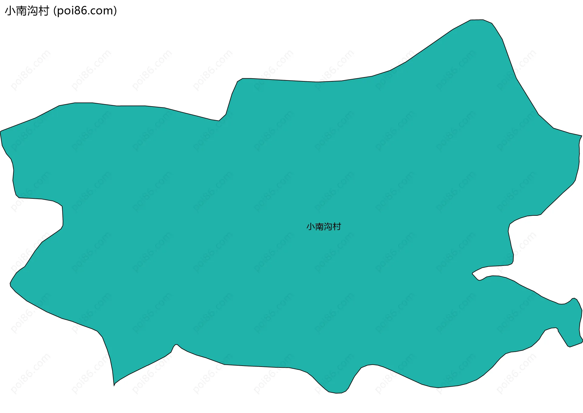 小南沟村边界地图