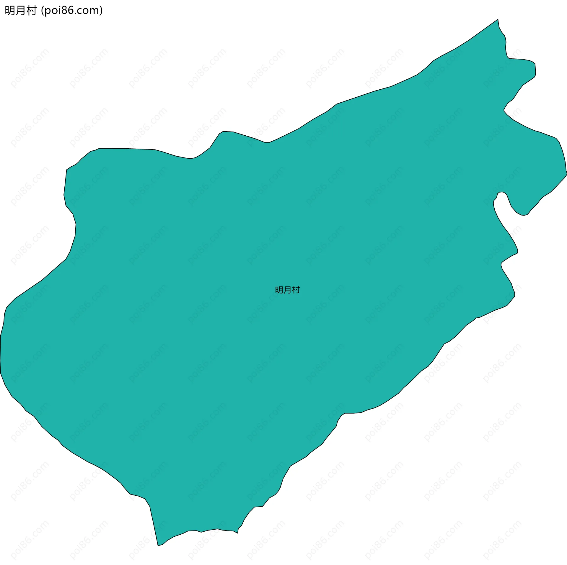 明月村边界地图