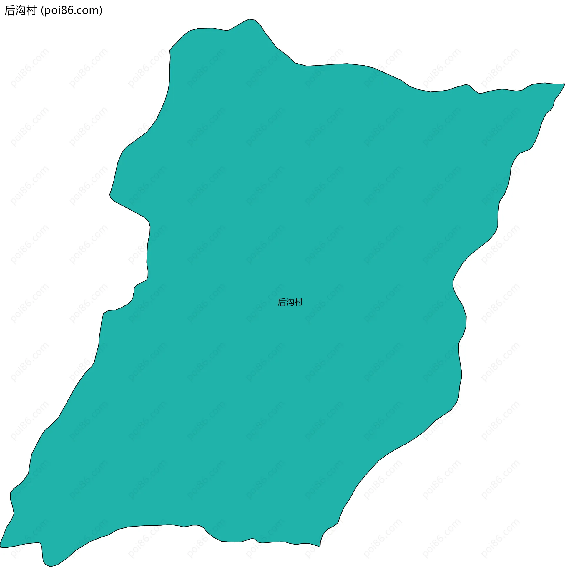 后沟村边界地图