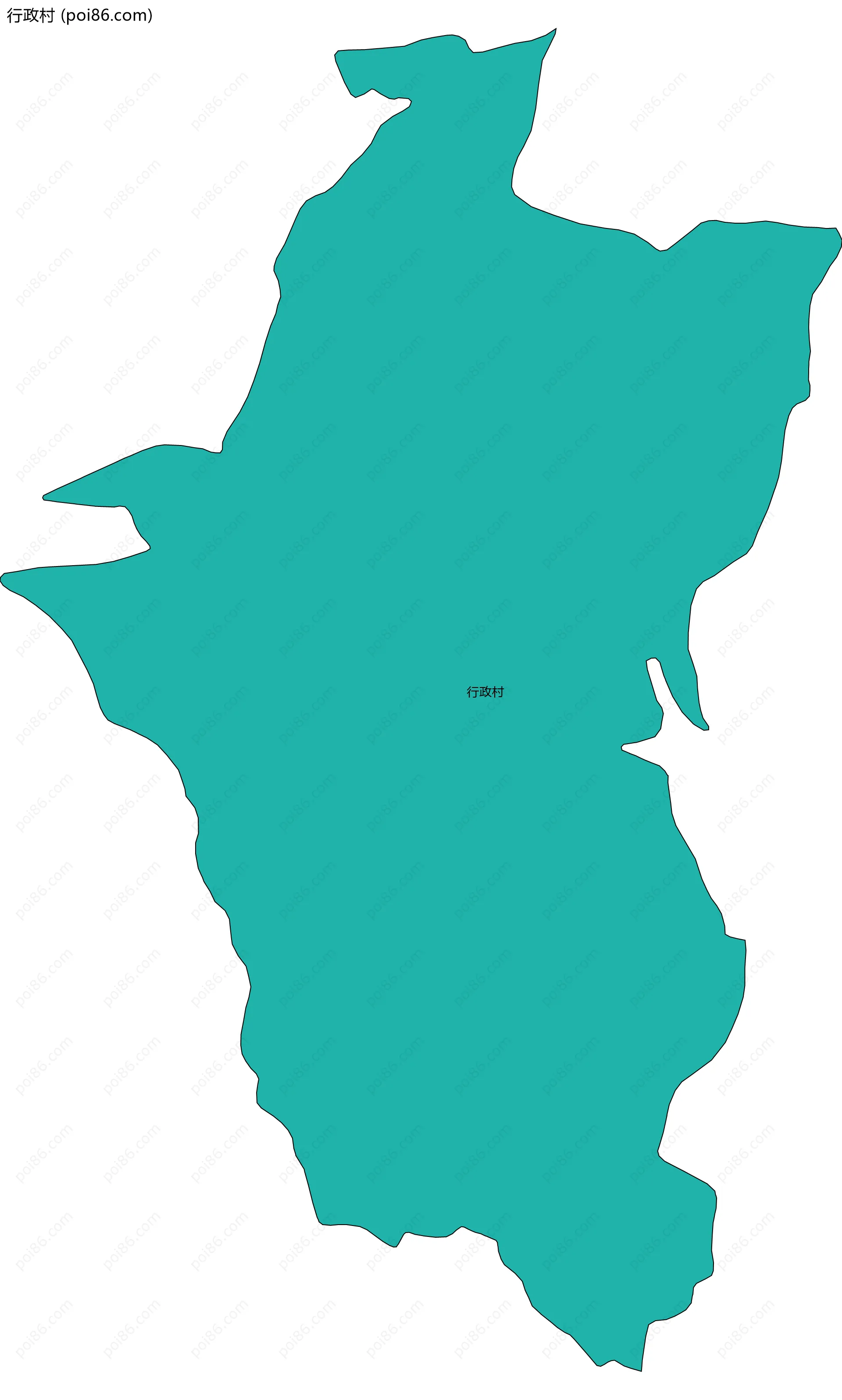 行政村边界地图