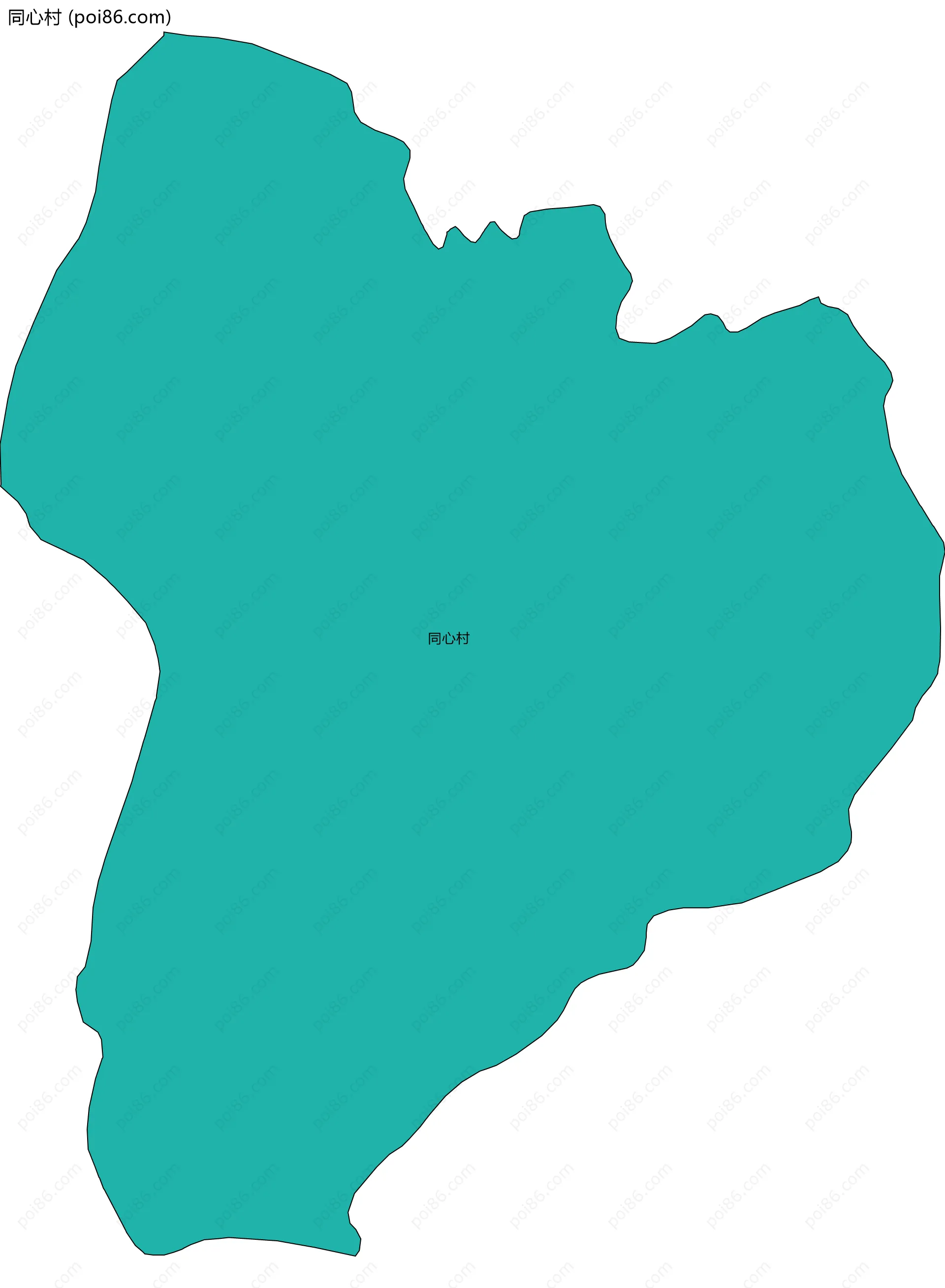 同心村边界地图