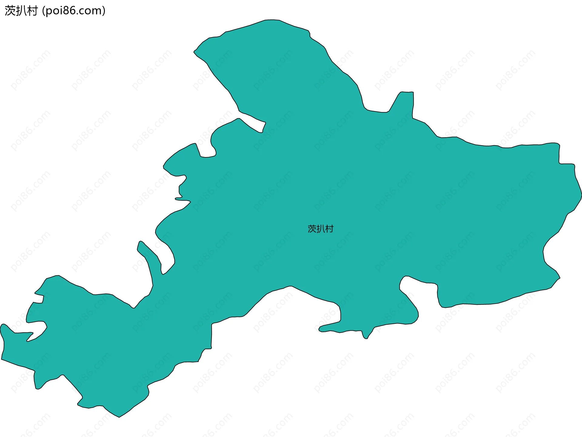 茨扒村边界地图