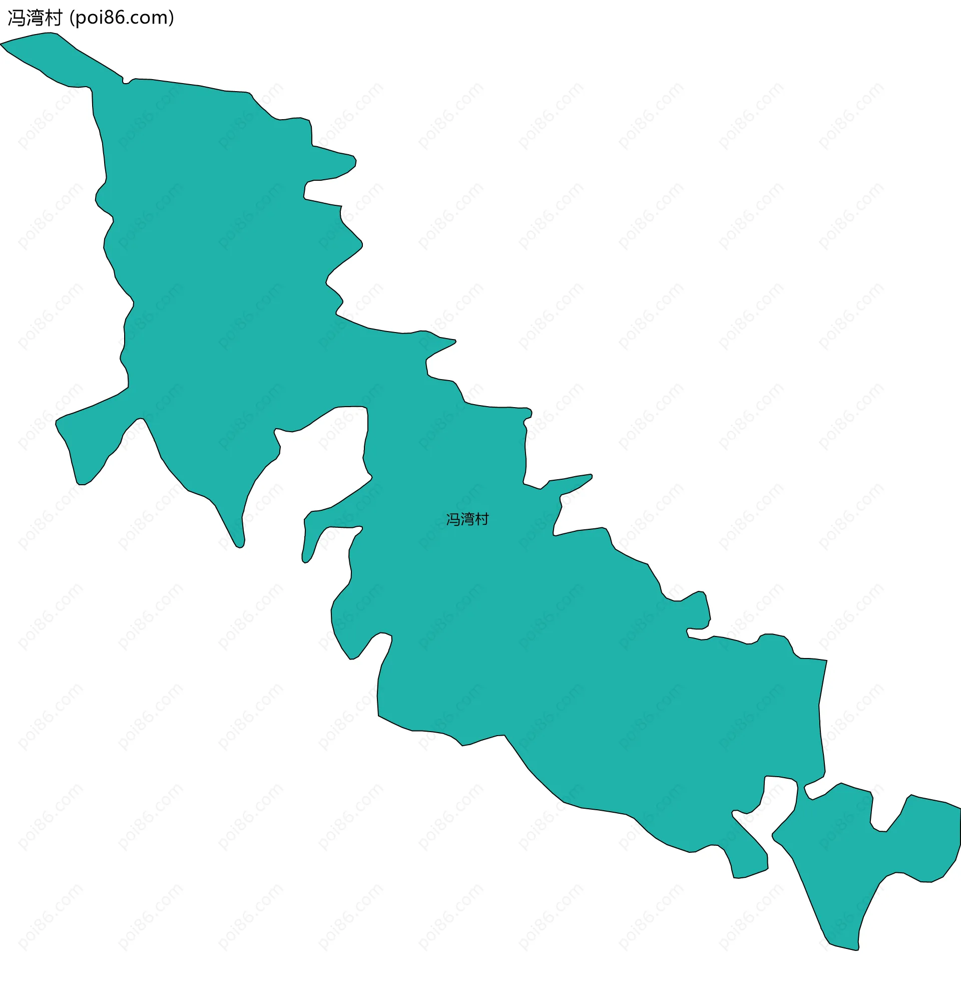 冯湾村边界地图