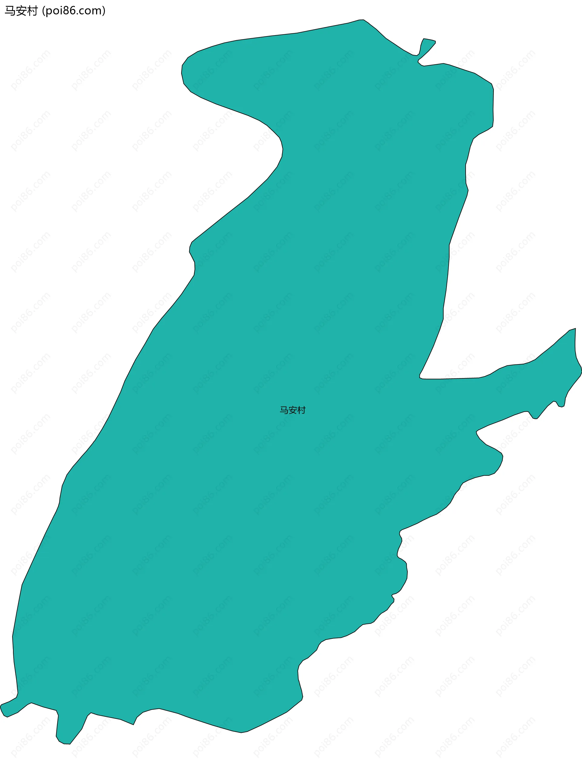 马安村边界地图