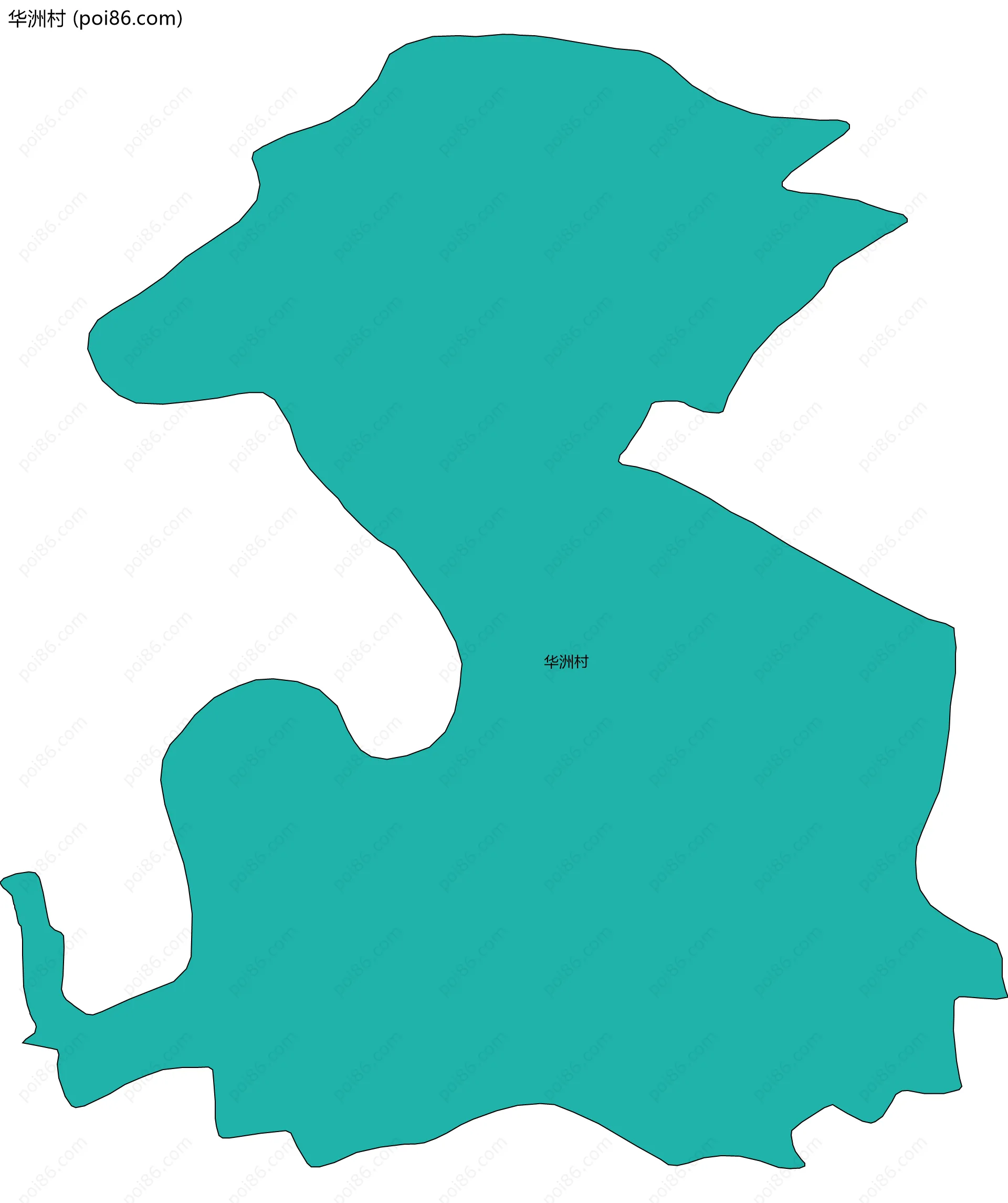 华洲村边界地图