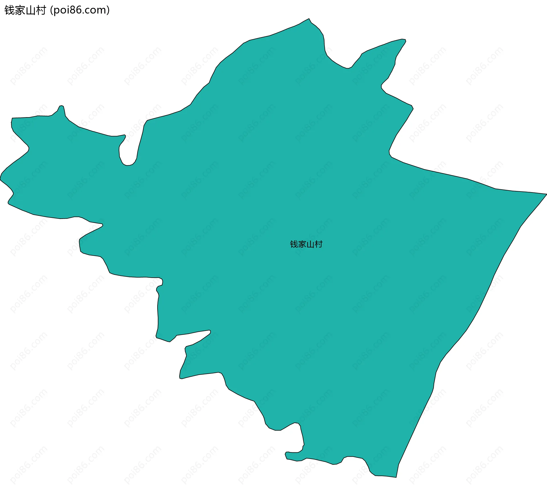 钱家山村边界地图