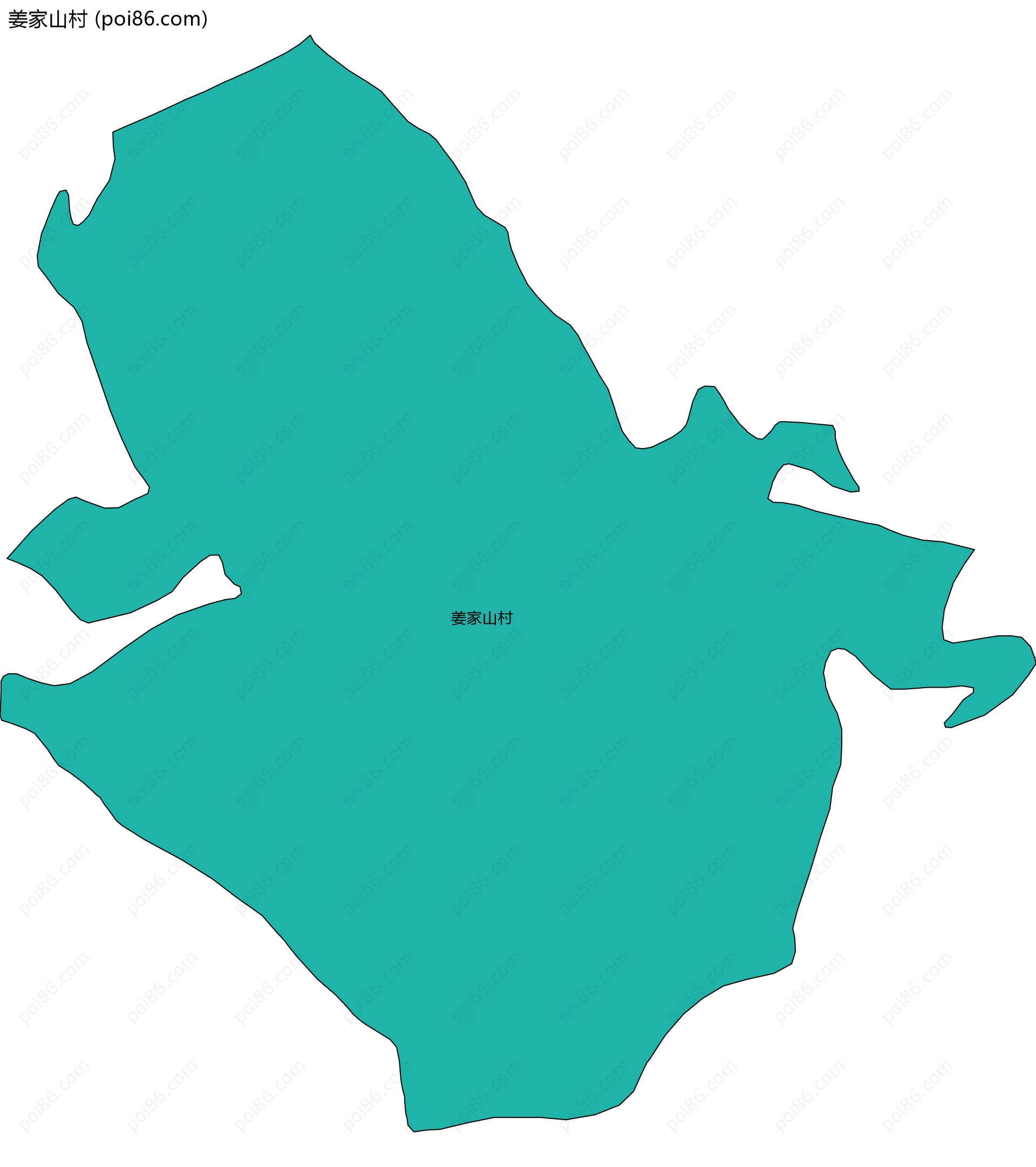 姜家山村边界地图