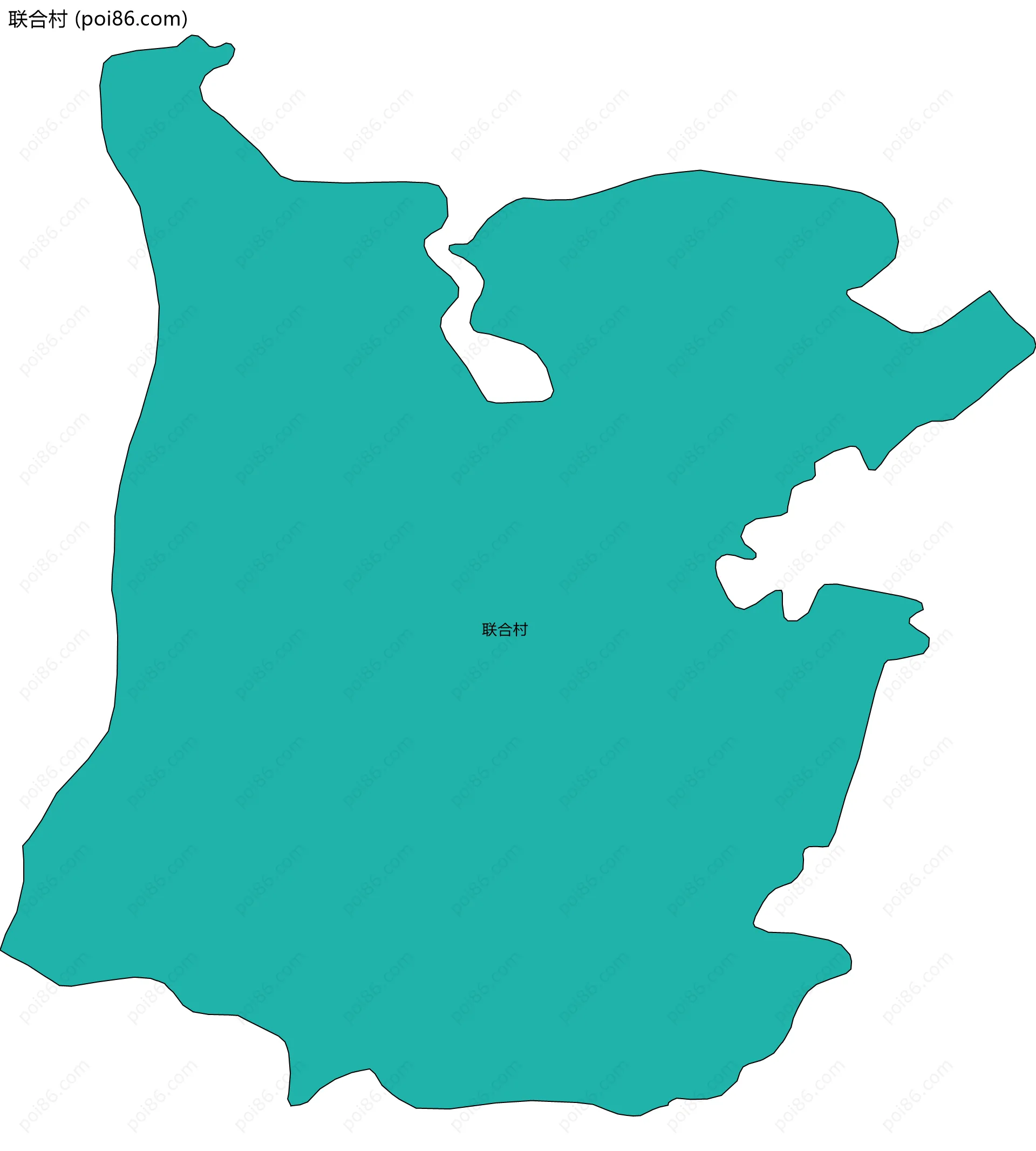 联合村边界地图