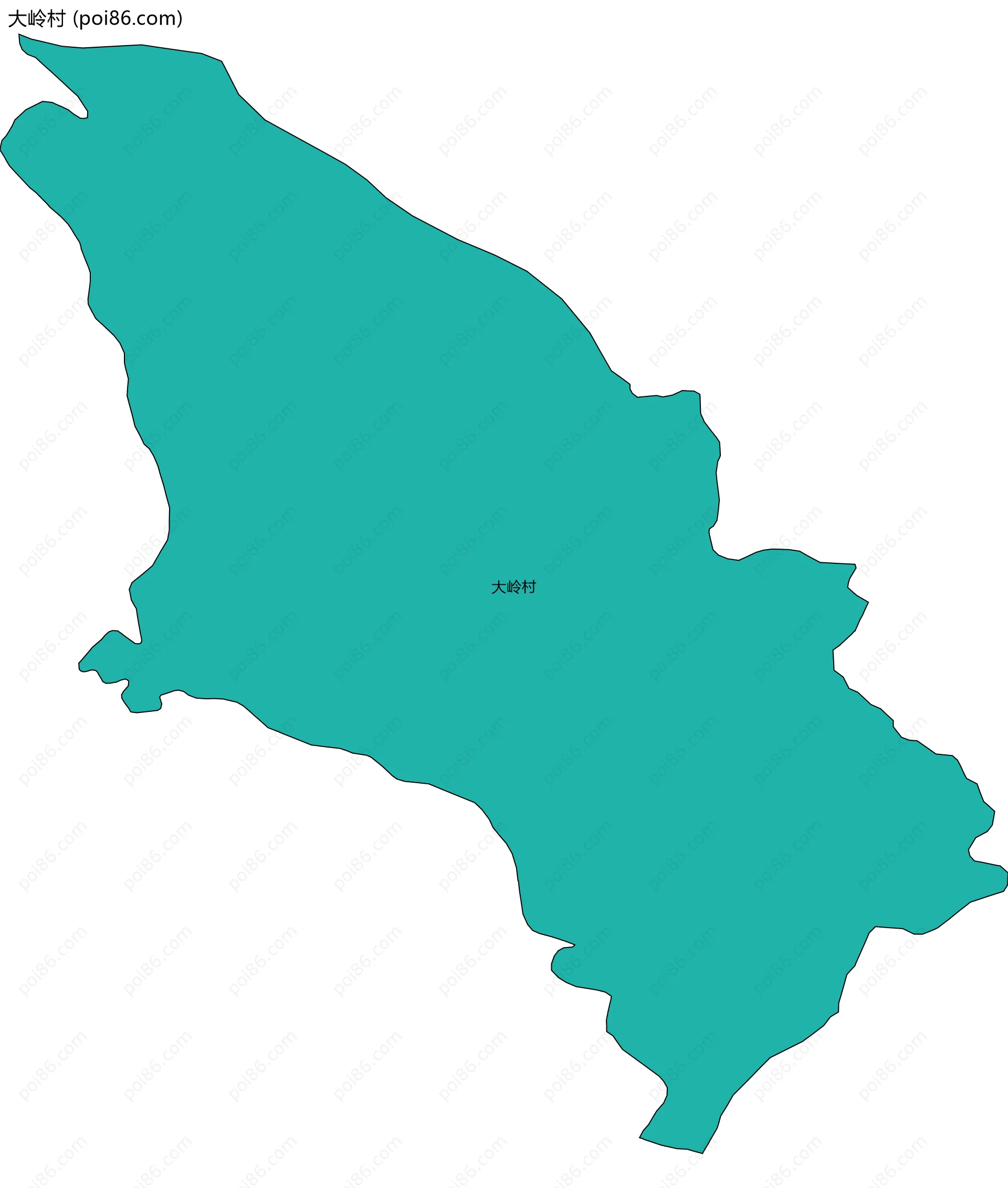 大岭村边界地图