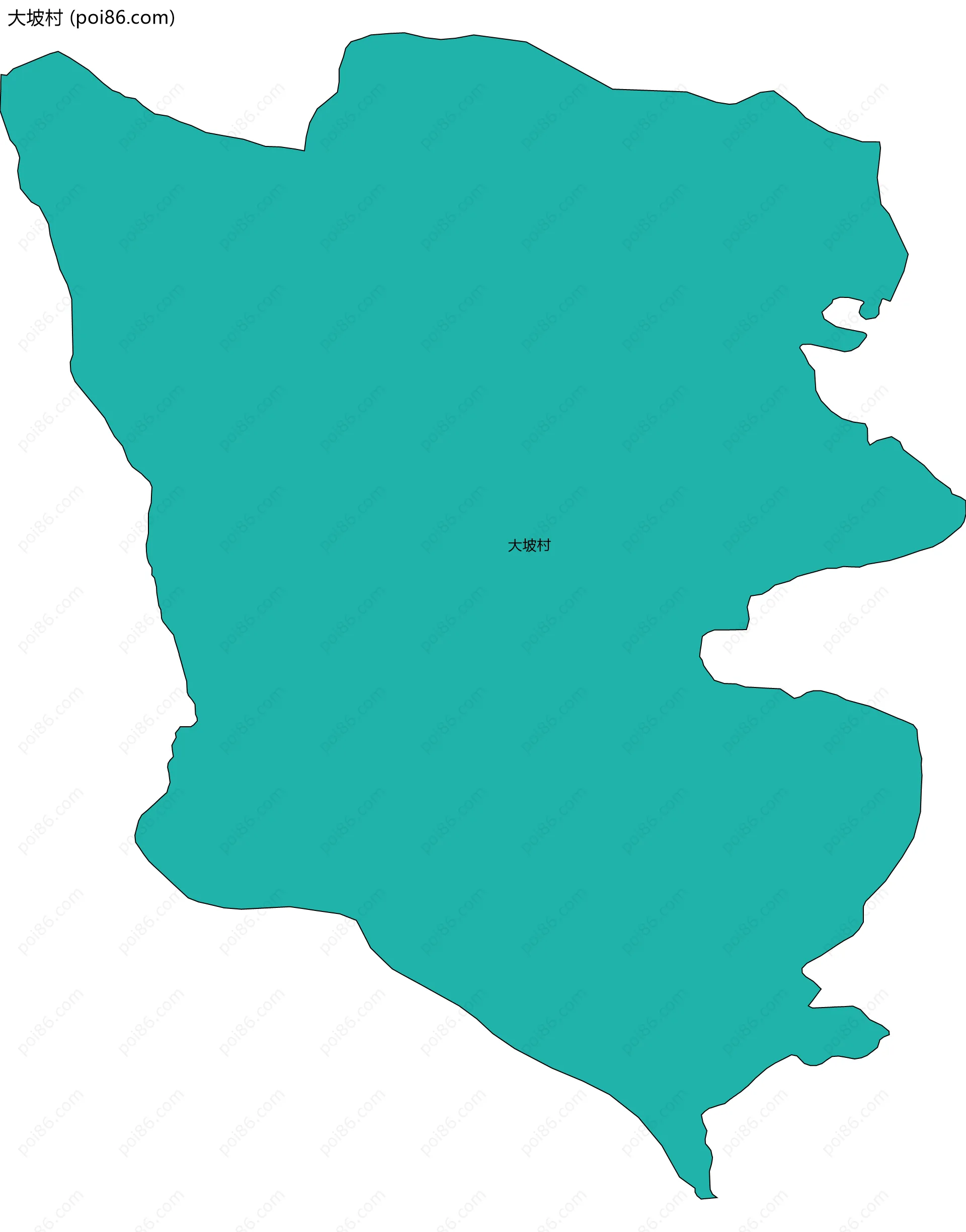 大坡村边界地图