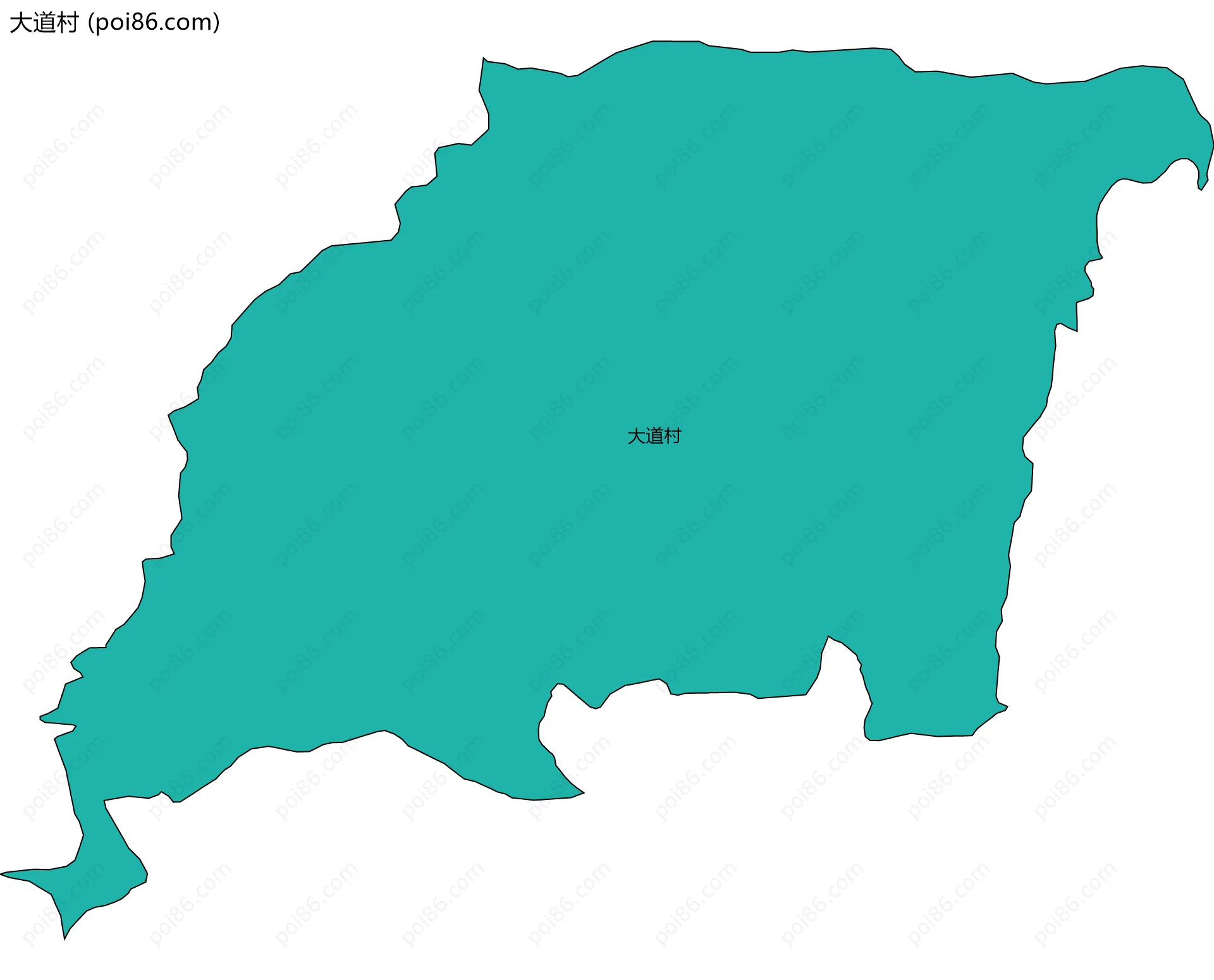 大道村边界地图
