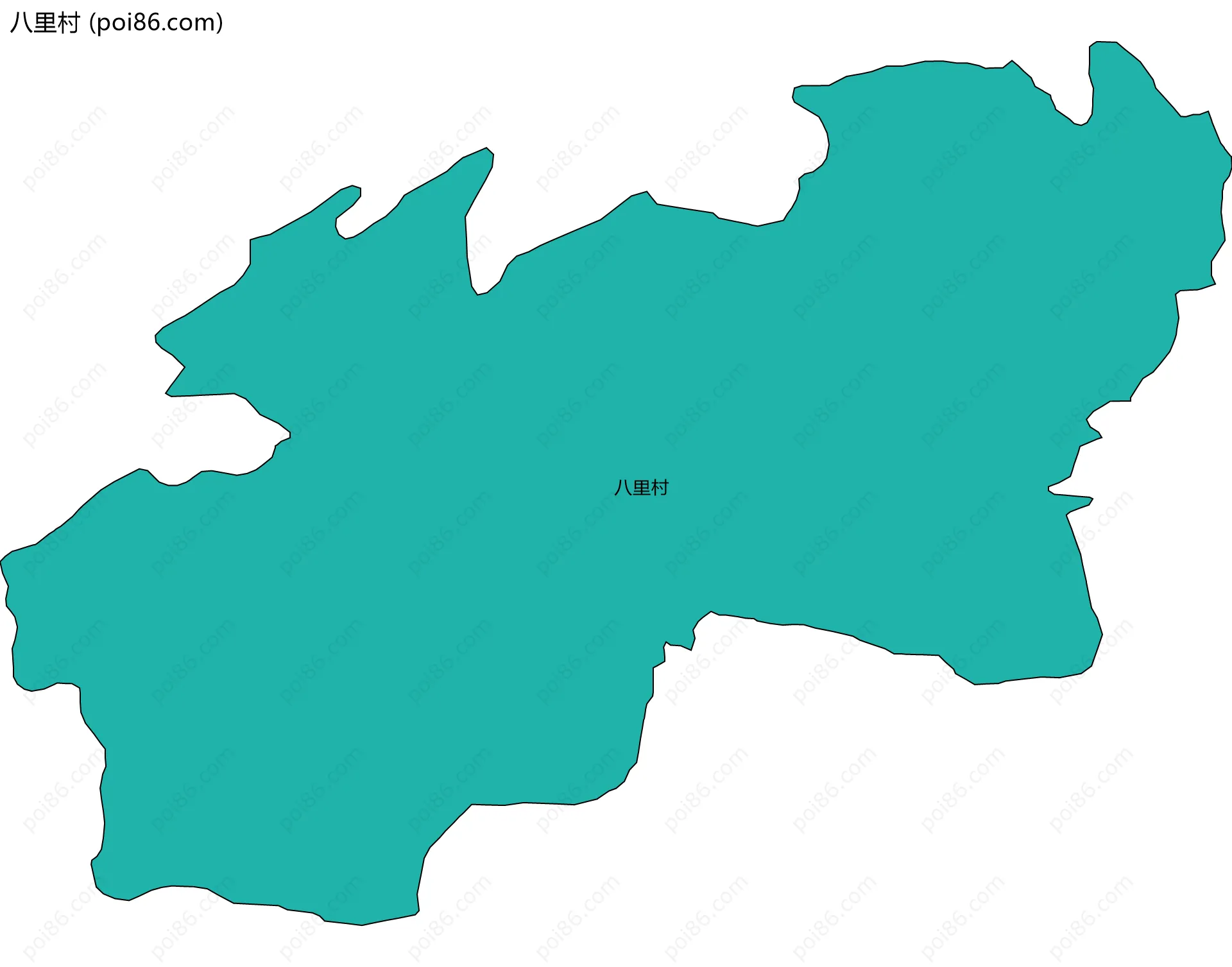 八里村边界地图