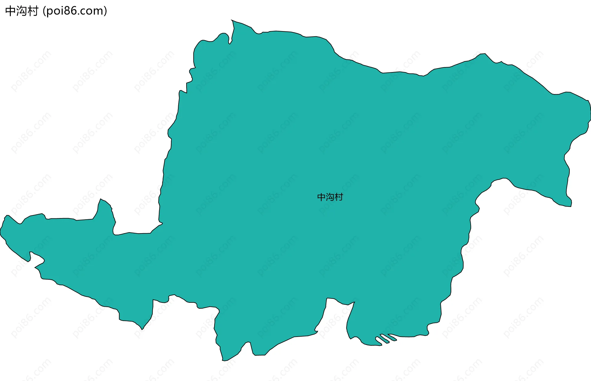 中沟村边界地图