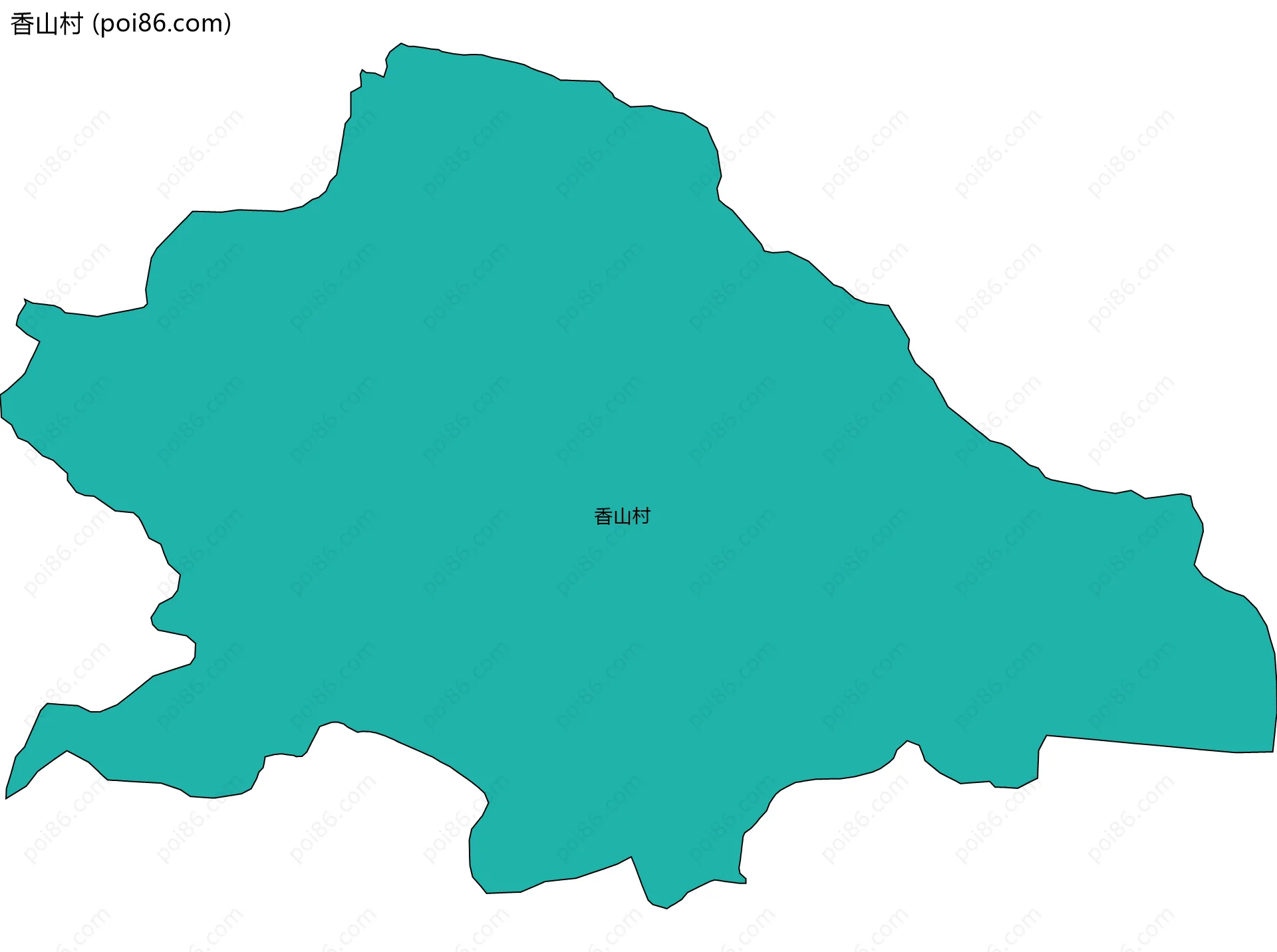 香山村边界地图