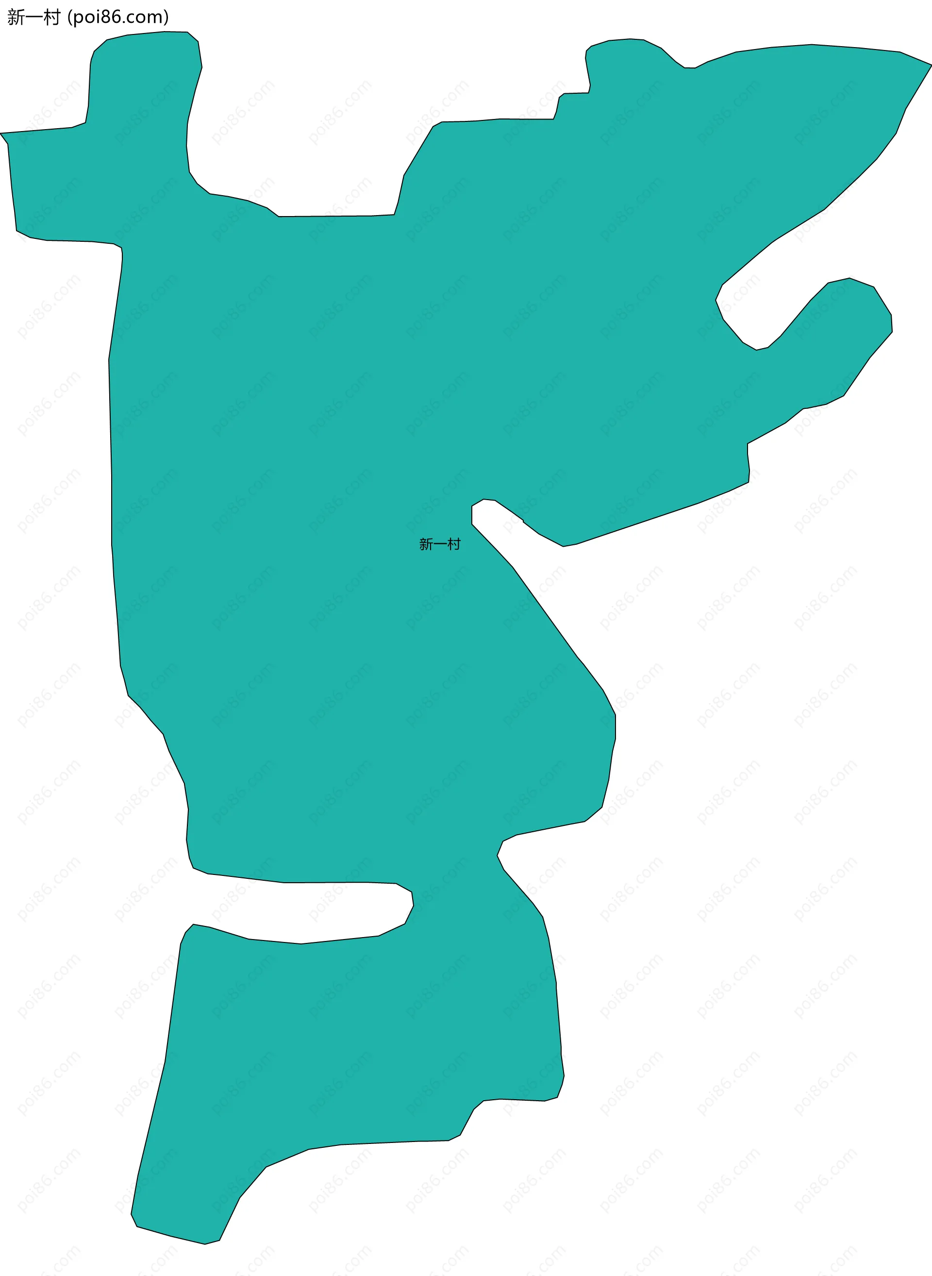 新一村边界地图