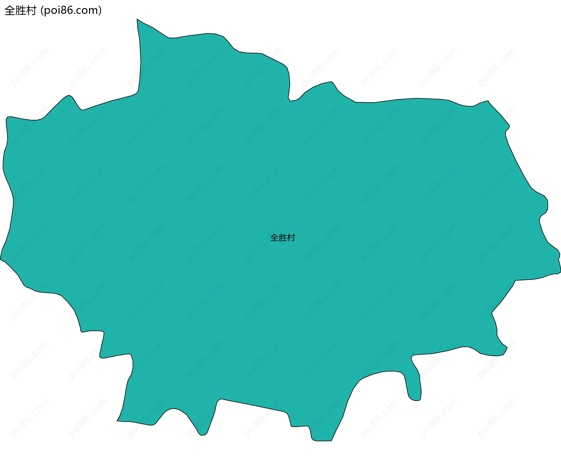全胜村边界地图