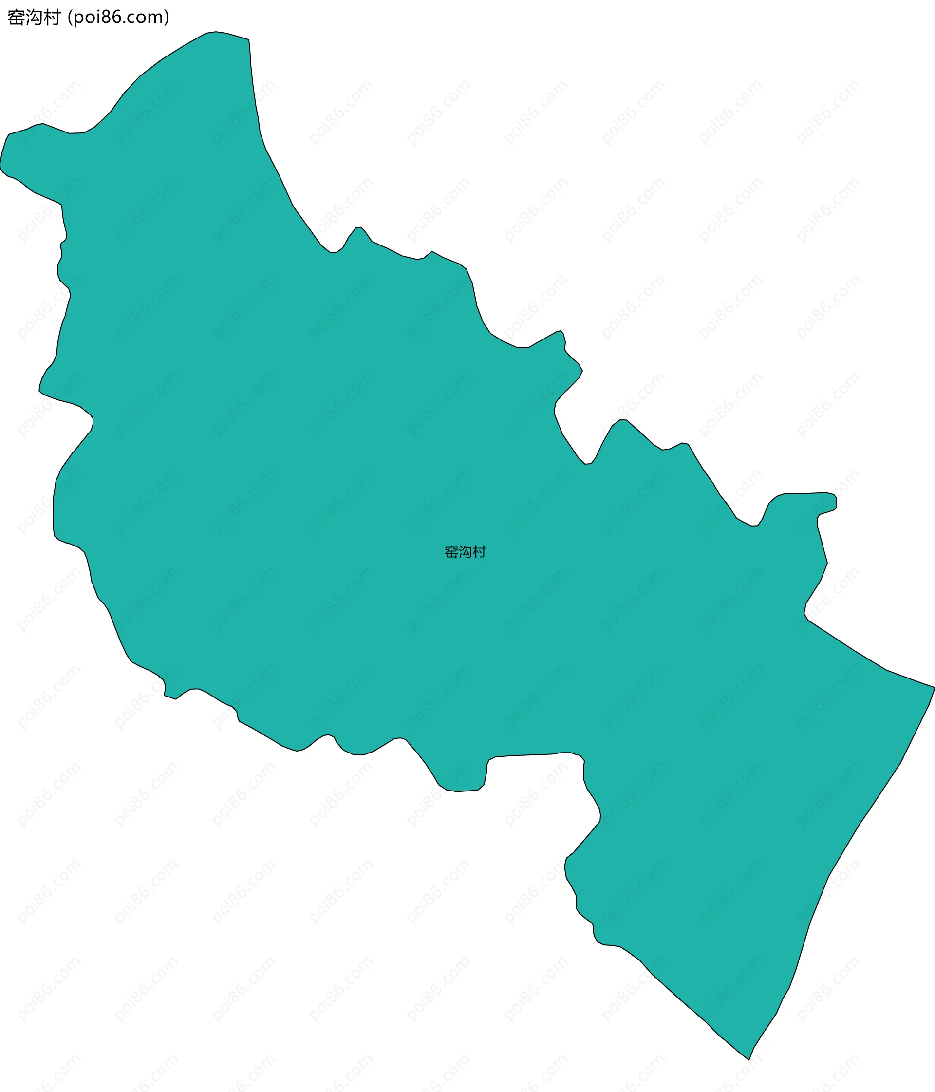 窑沟村边界地图