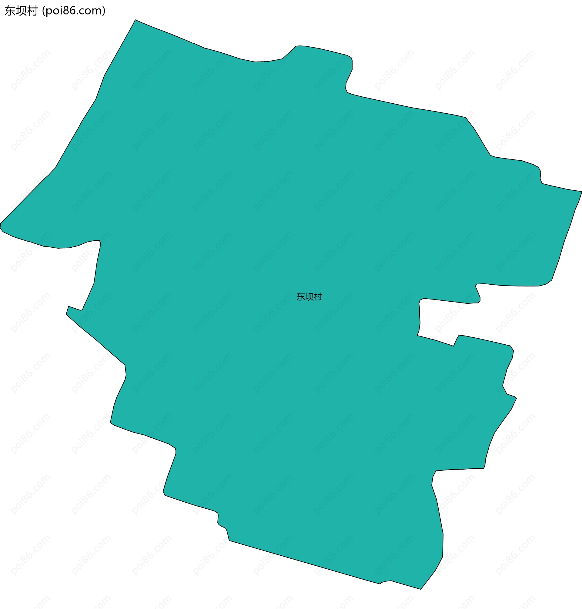 东坝村边界地图