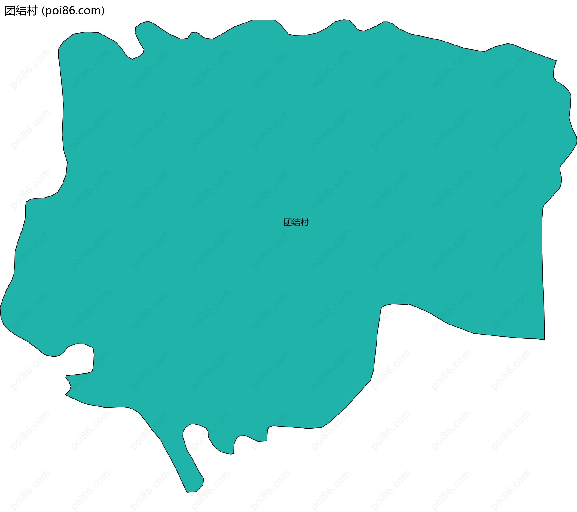 团结村边界地图