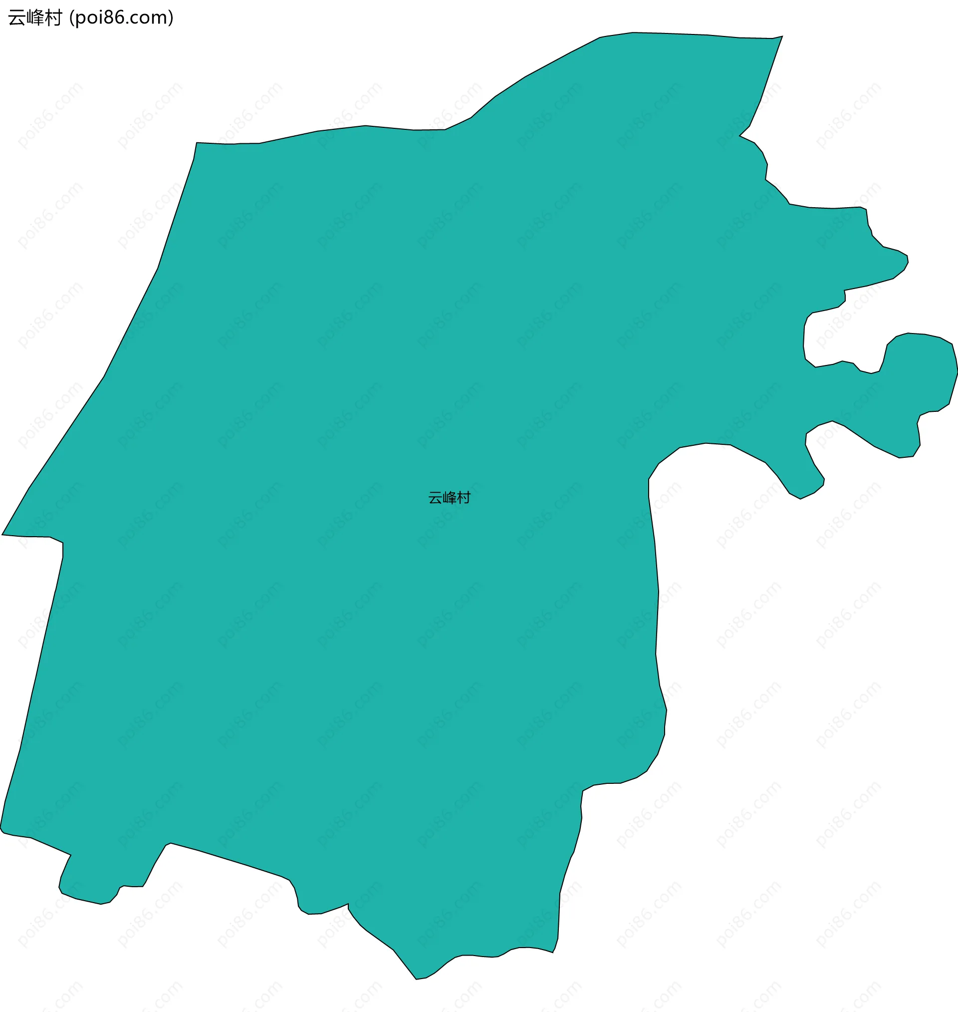 云峰村边界地图