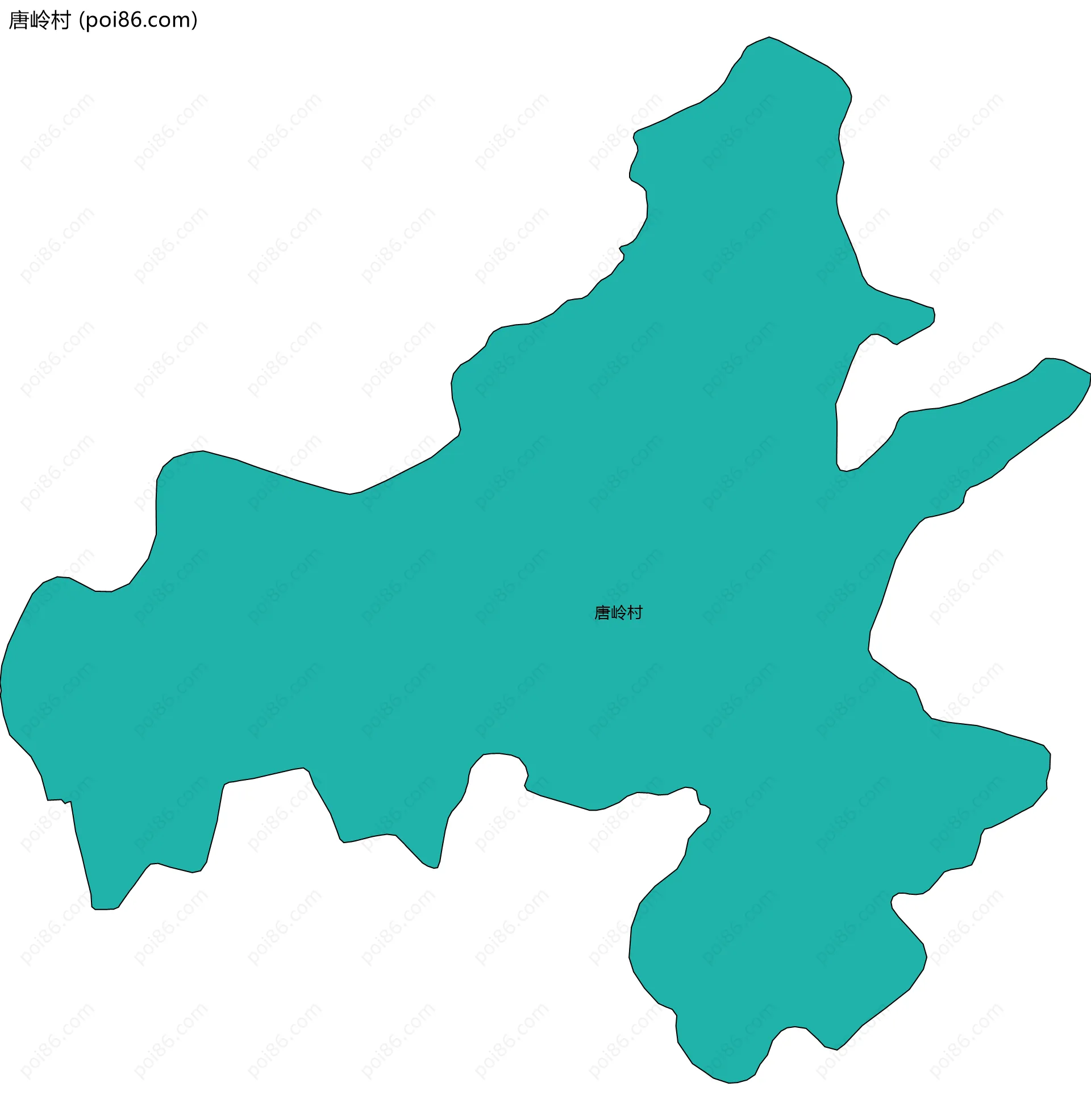 唐岭村边界地图