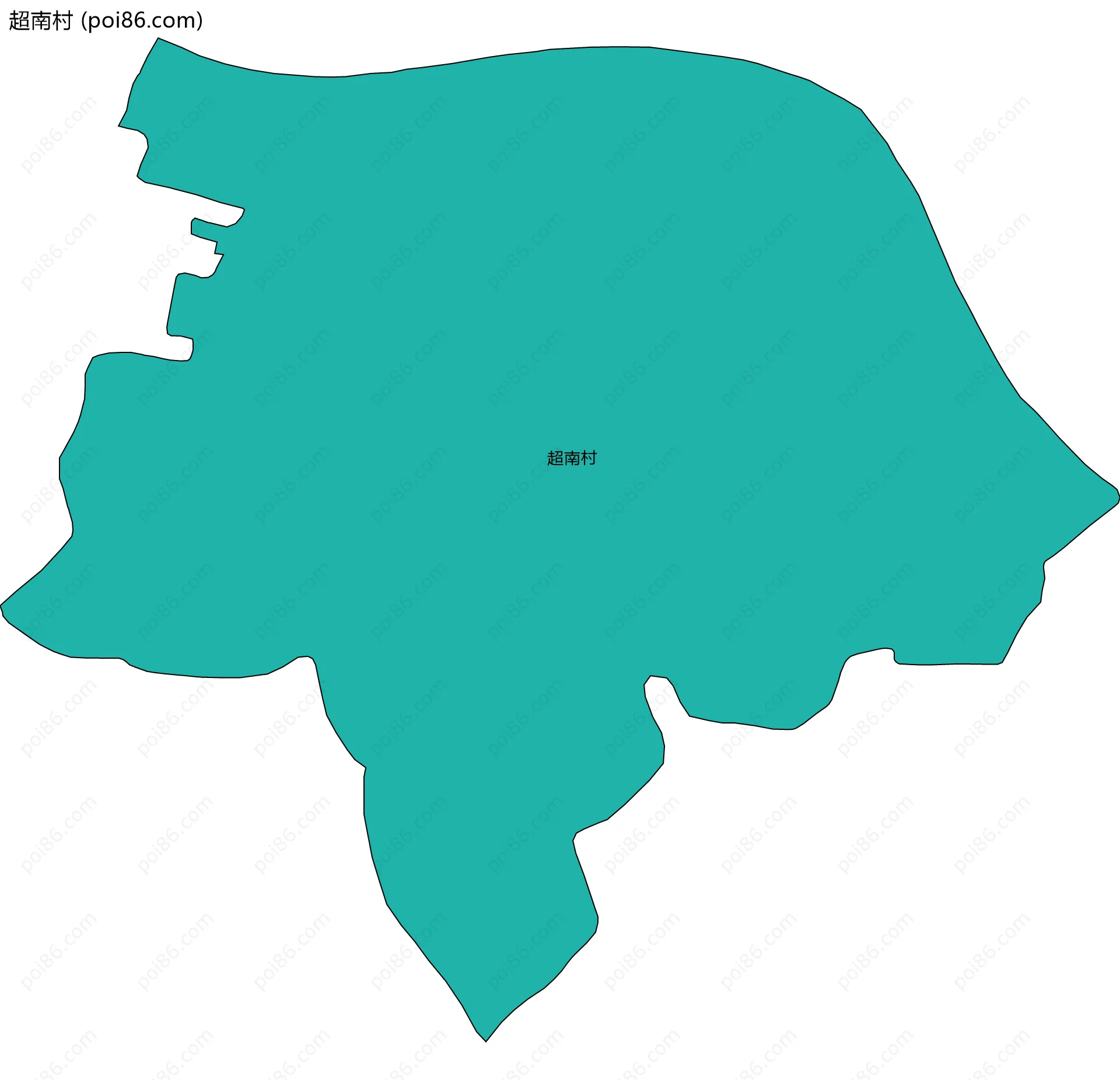超南村边界地图
