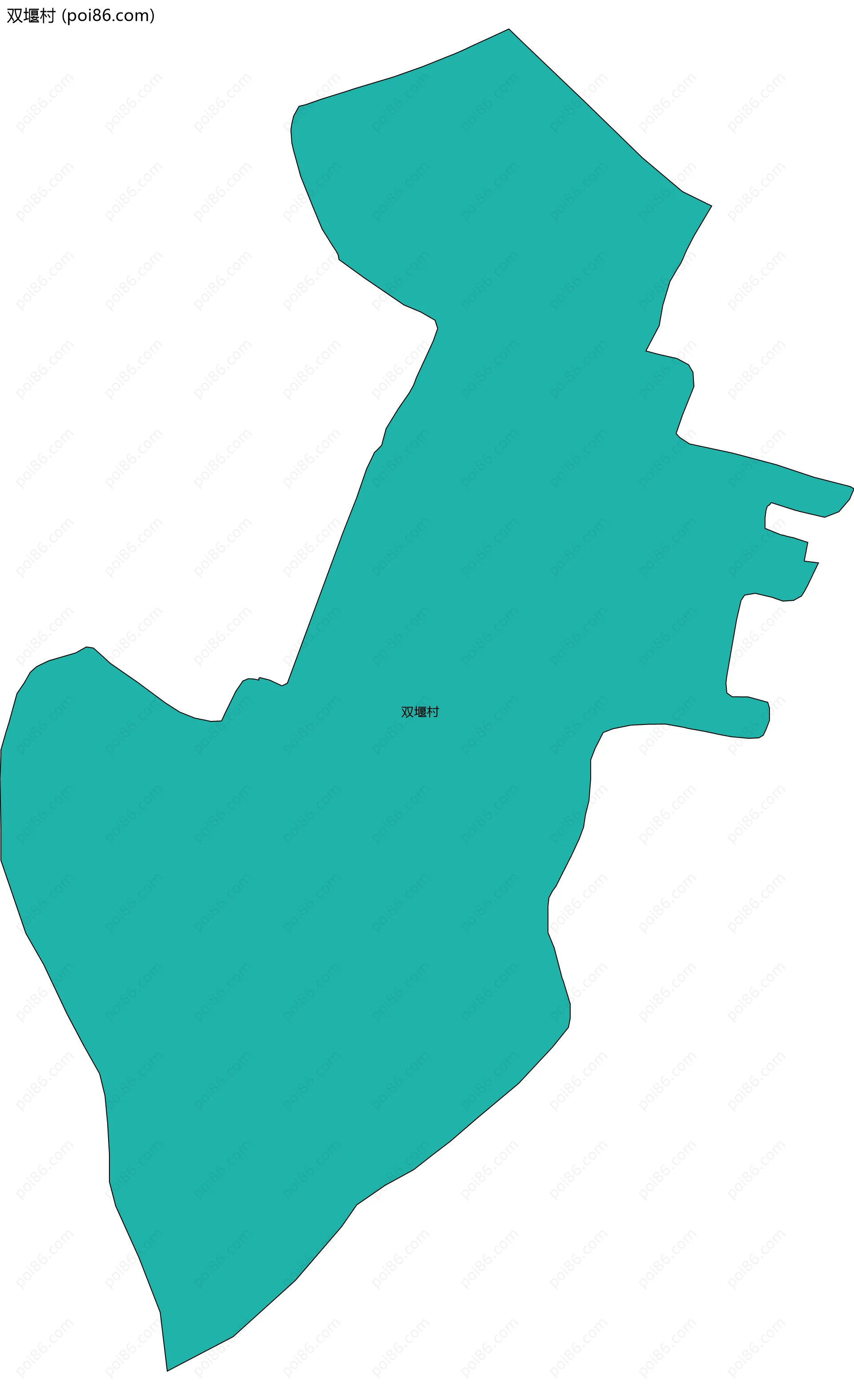 双堰村边界地图