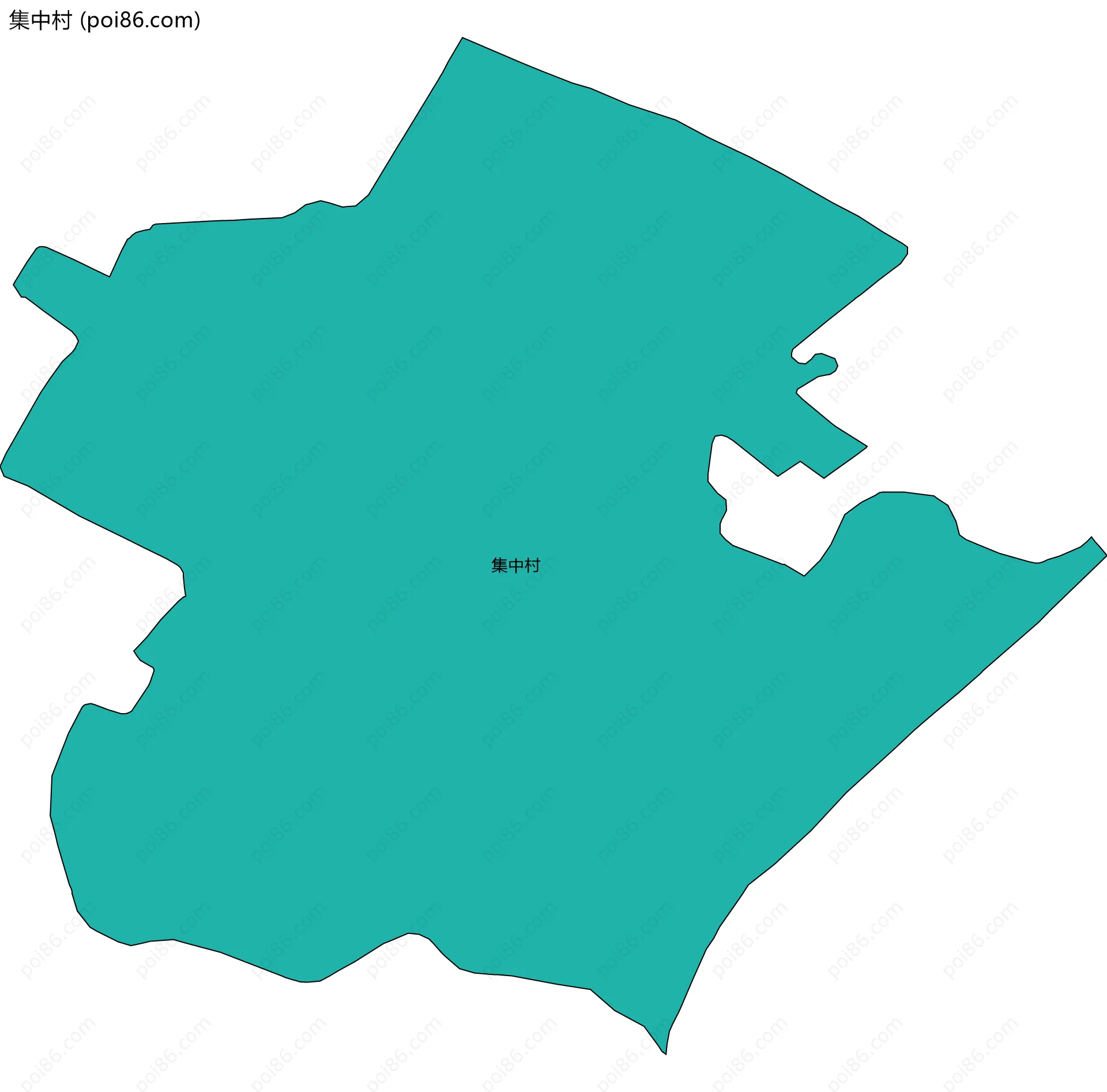 集中村边界地图
