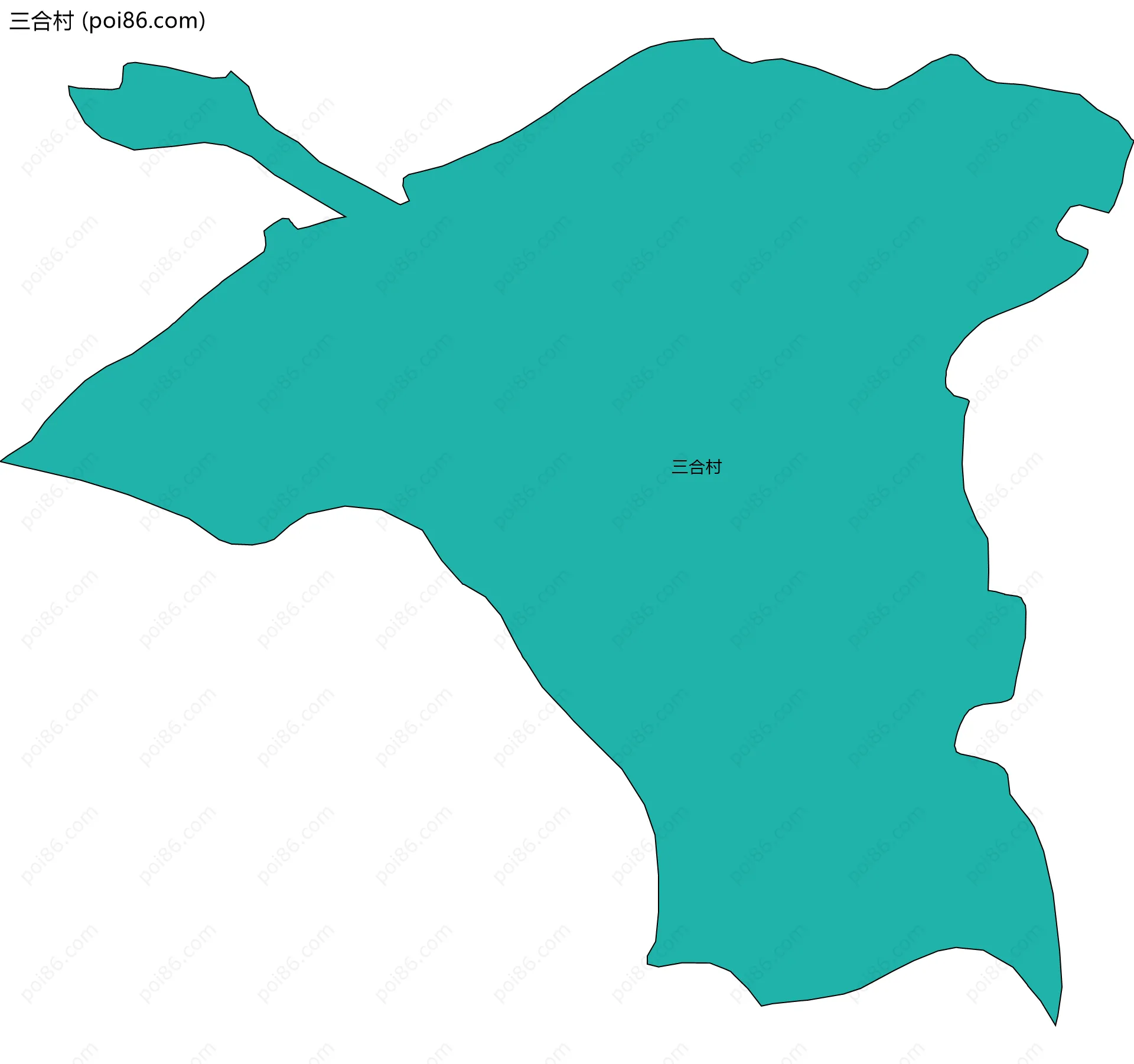 三合村边界地图