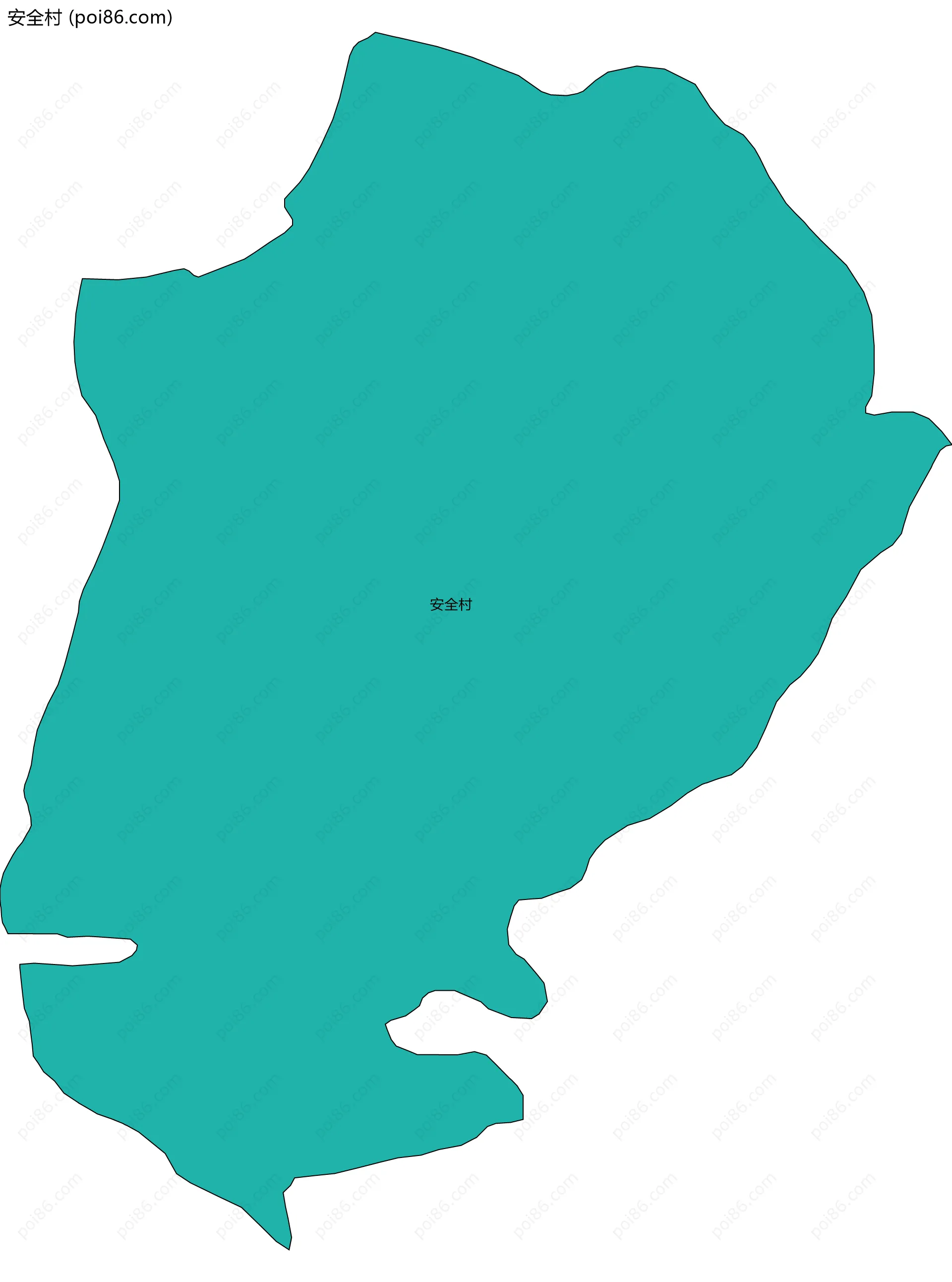 安全村边界地图