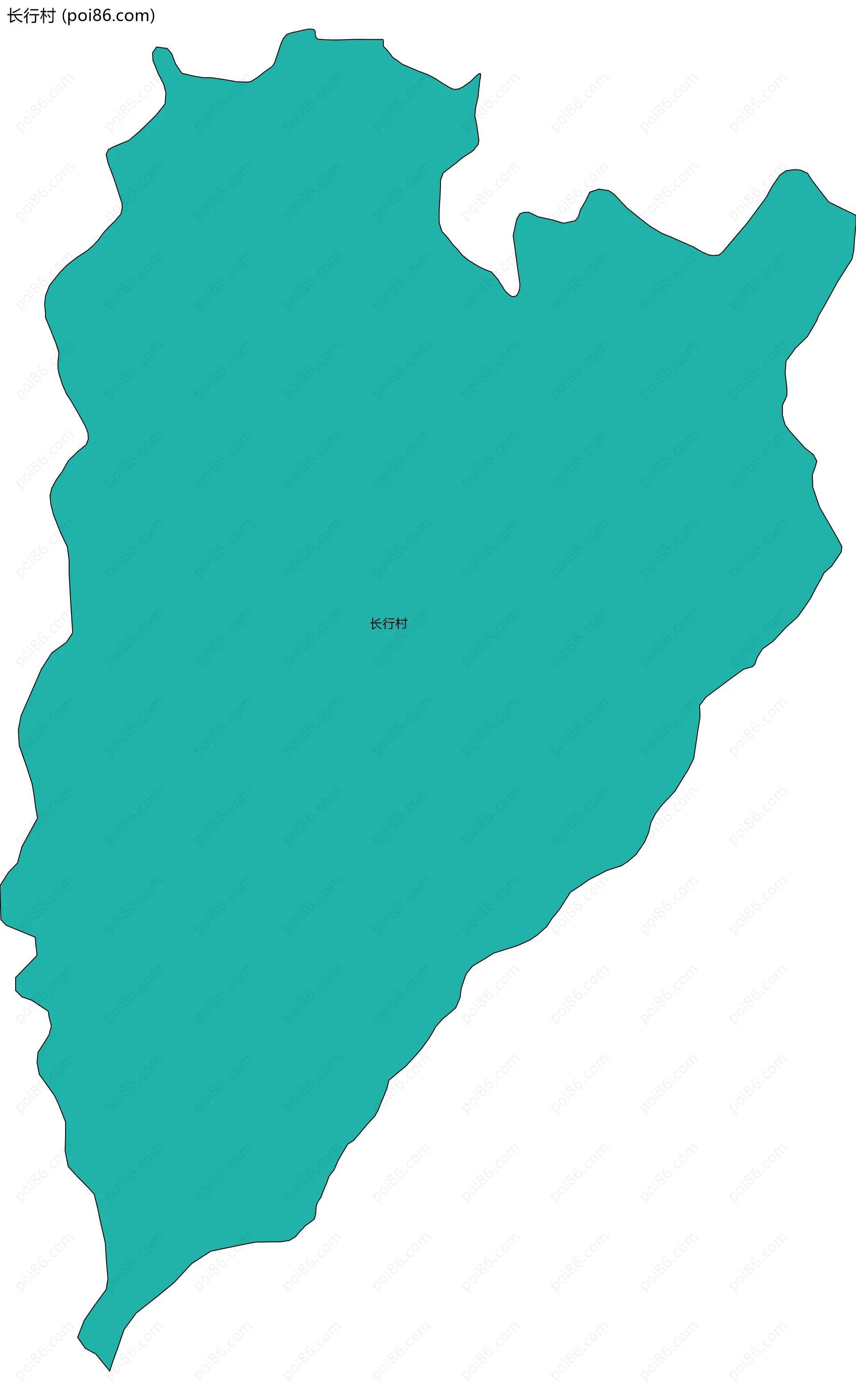 长行村边界地图